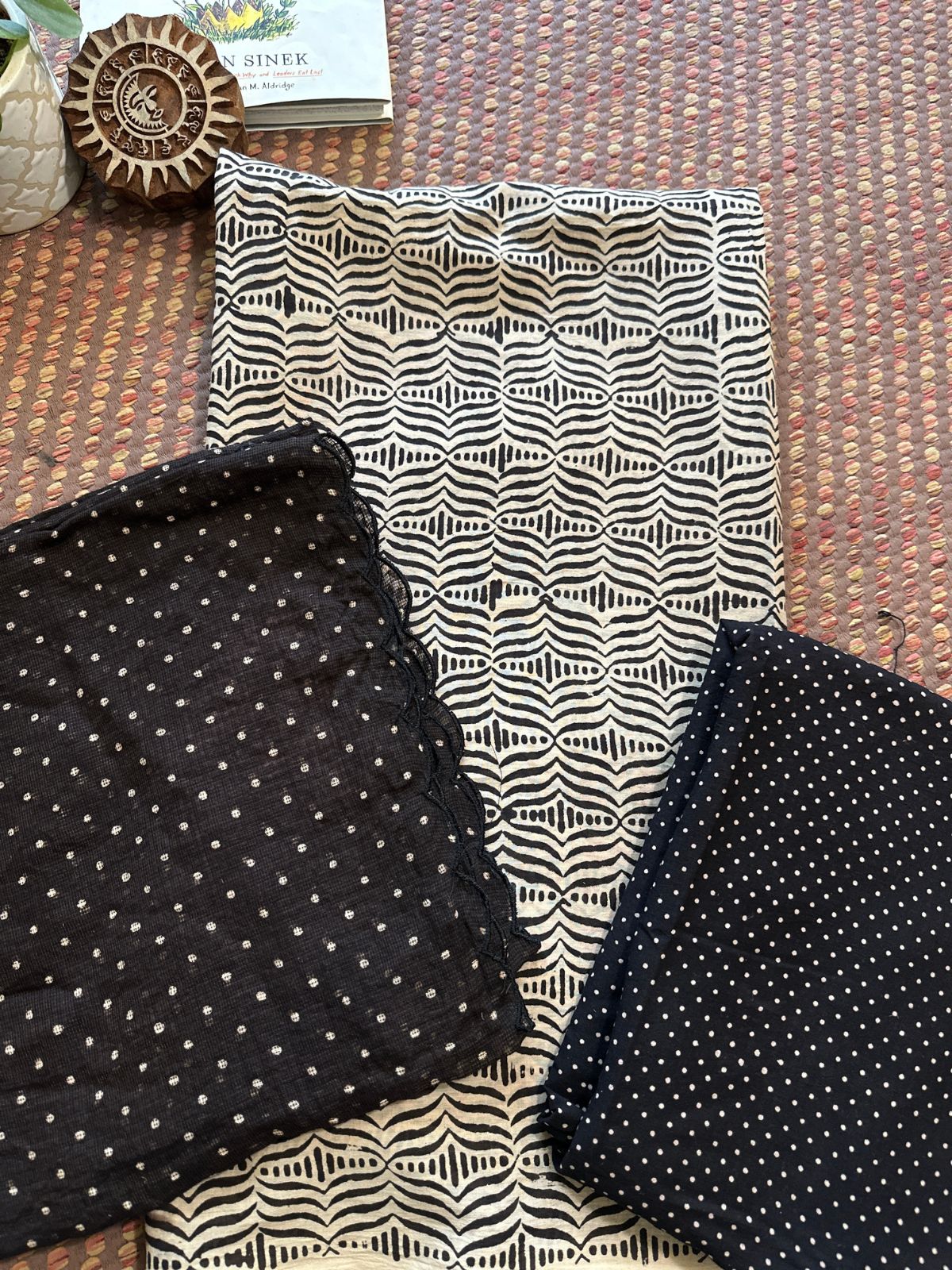 Ajrakh Cotton Malmal Unstitched Set