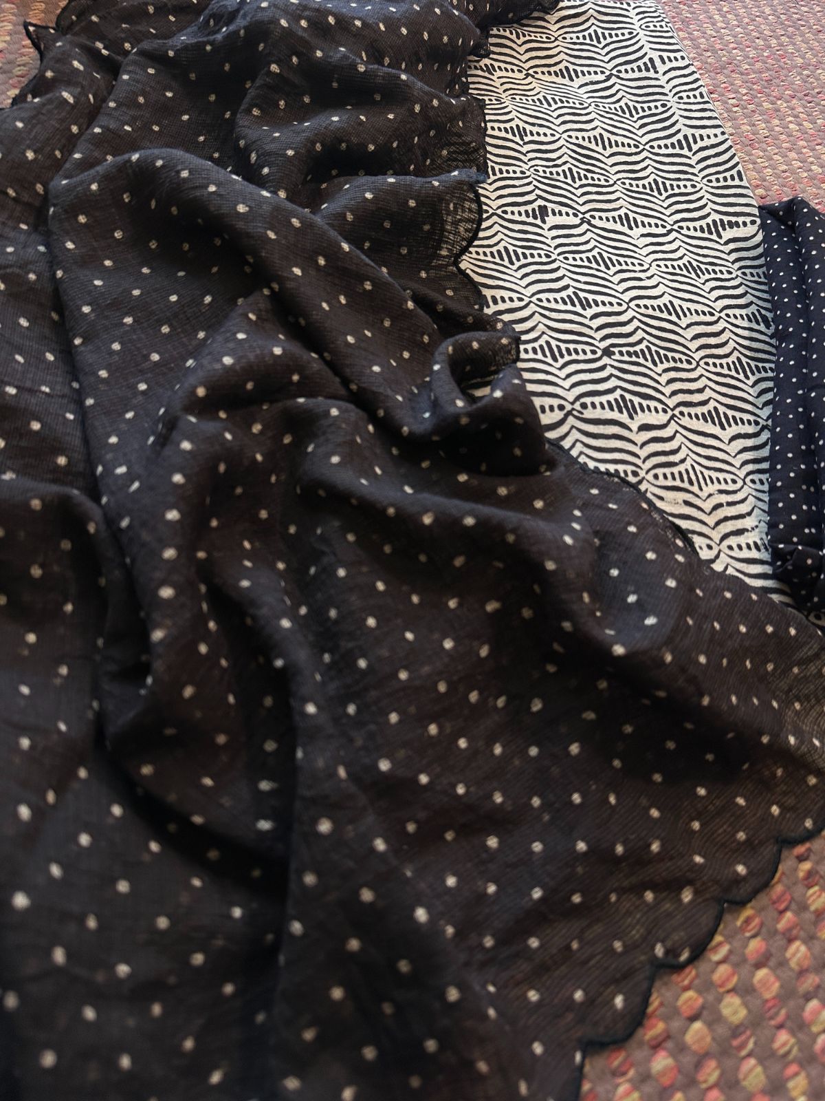 Ajrakh Cotton Malmal Unstitched Set