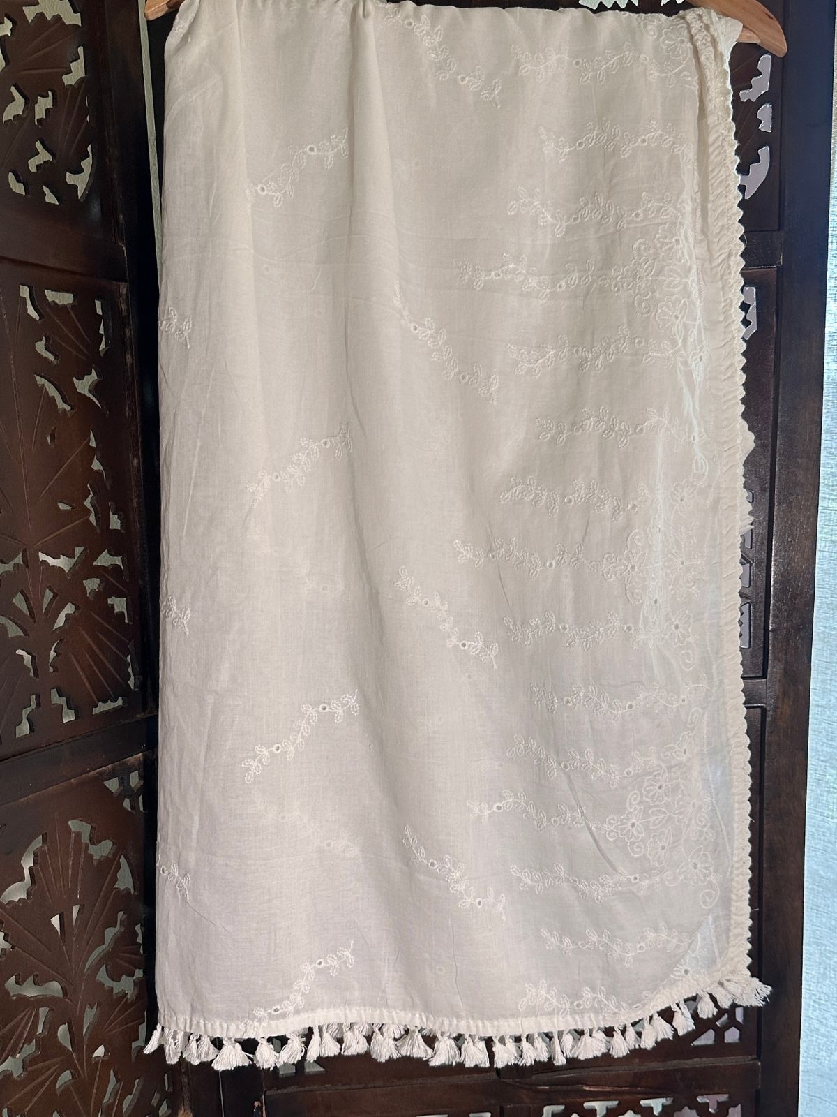 Pure Cotton Malmal Embroidered Dupatta