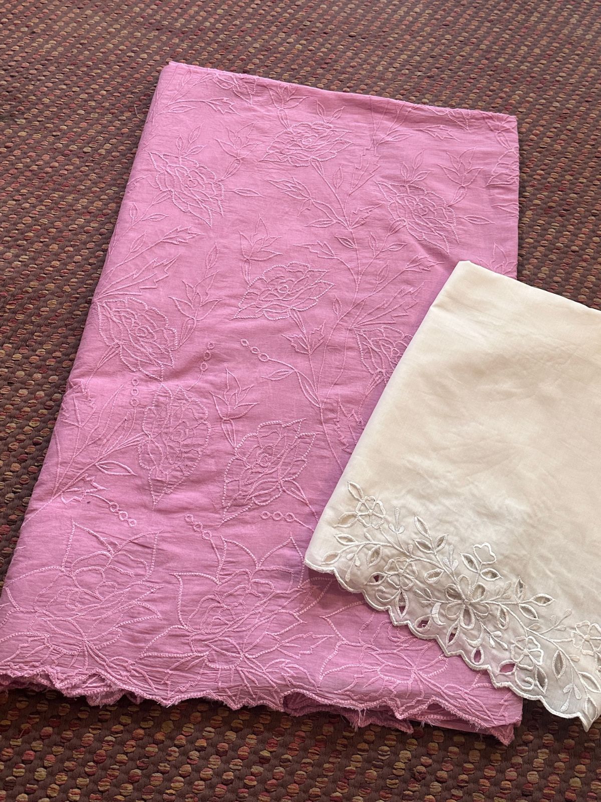 Premium Cotton Embroidered Unstitched Set