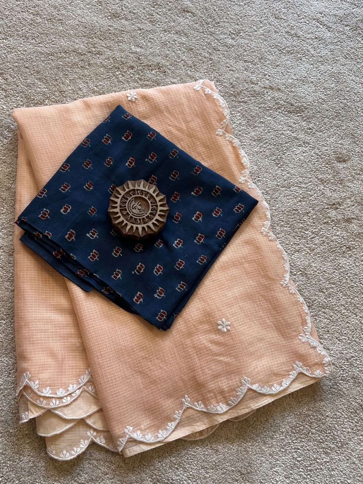 Seher -Exclusive Kota Doria Embroidered Saree