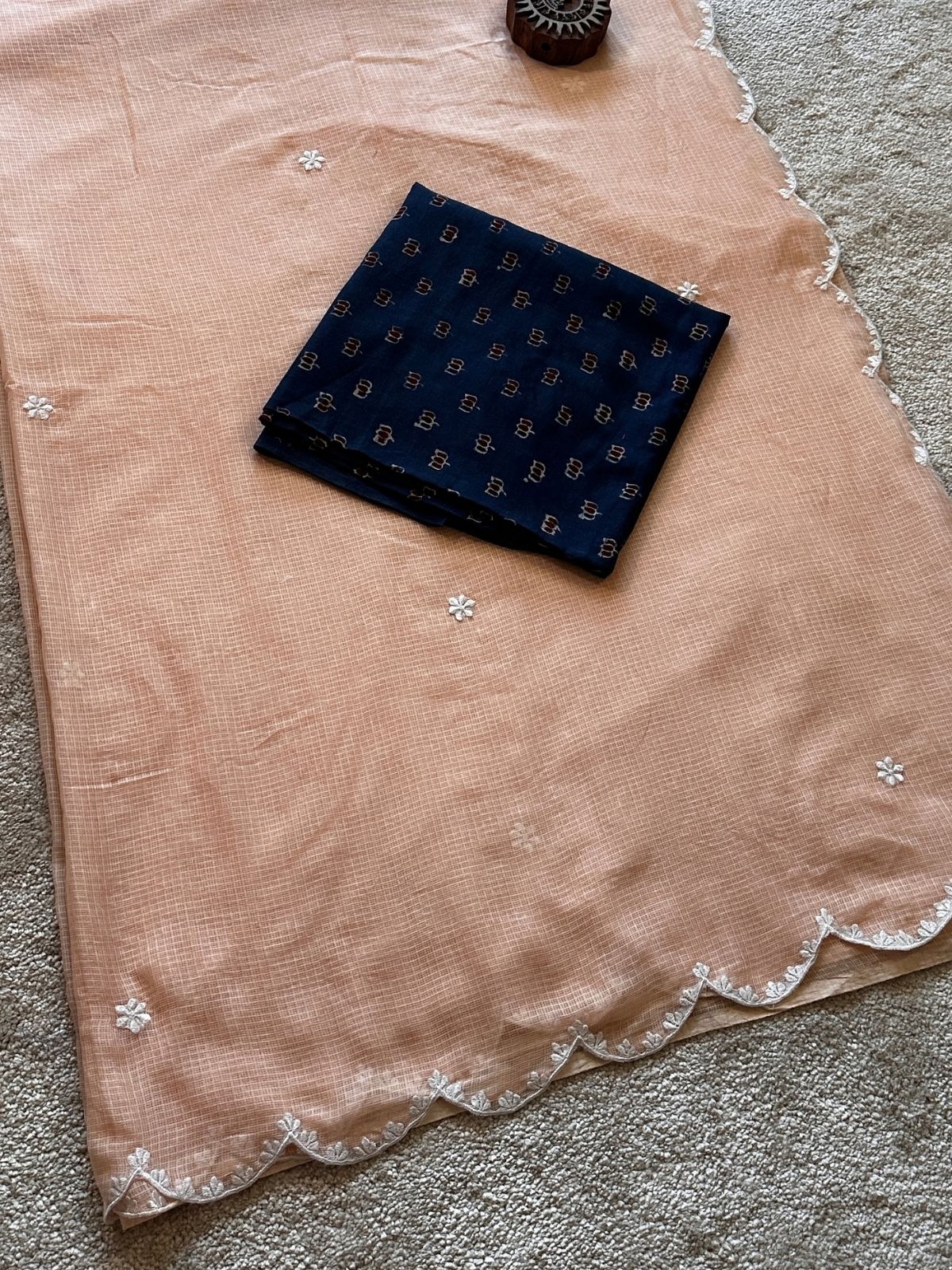 Seher -Exclusive Kota Doria Embroidered Saree