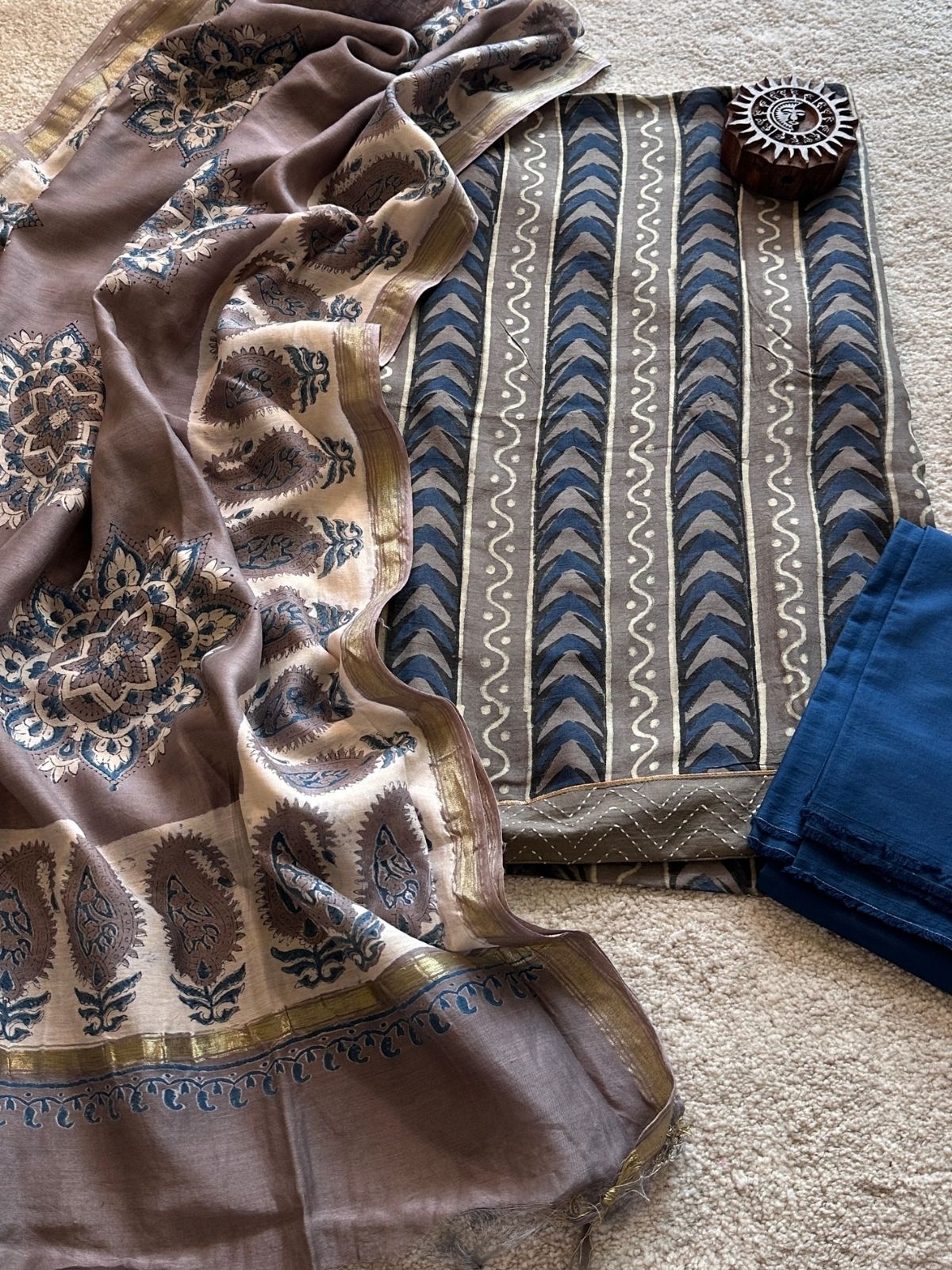 Meher Set - Maheshwari Silk Unstitched