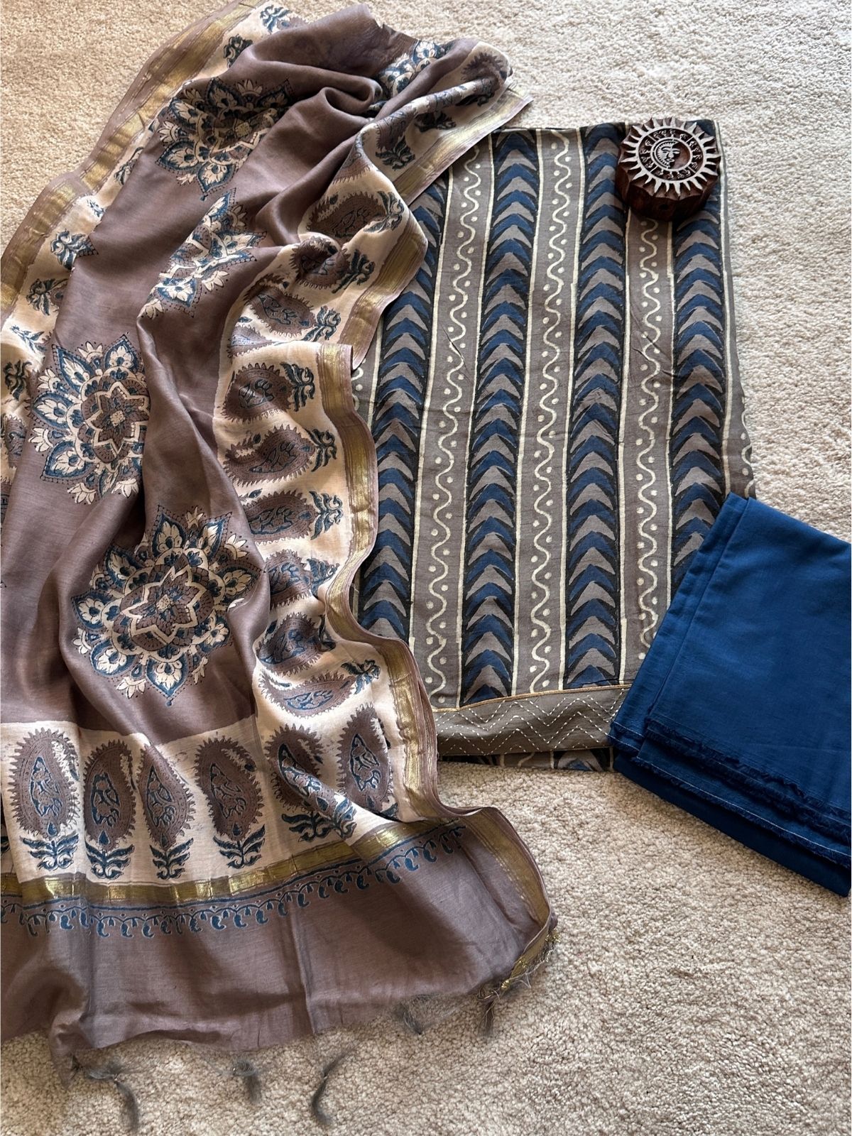 Meher Set - Maheshwari Silk Unstitched