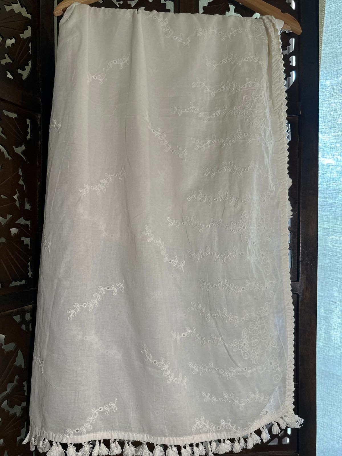 Pure Cotton Malmal Embroidered Dupatta