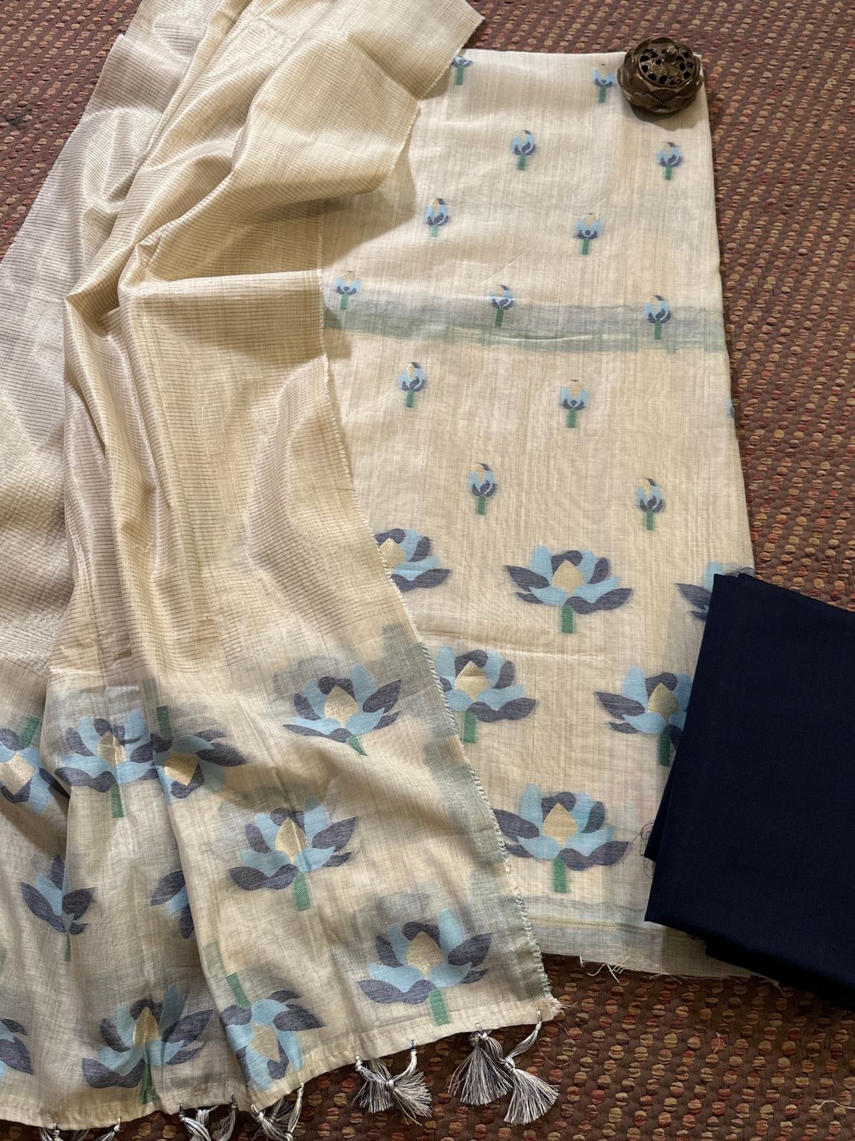 Jamdani Cotton Unstitched Set