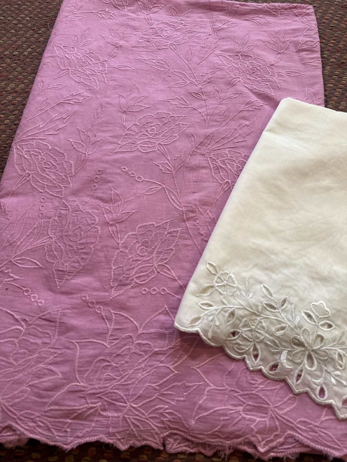 Premium Cotton Embroidered Unstitched Set