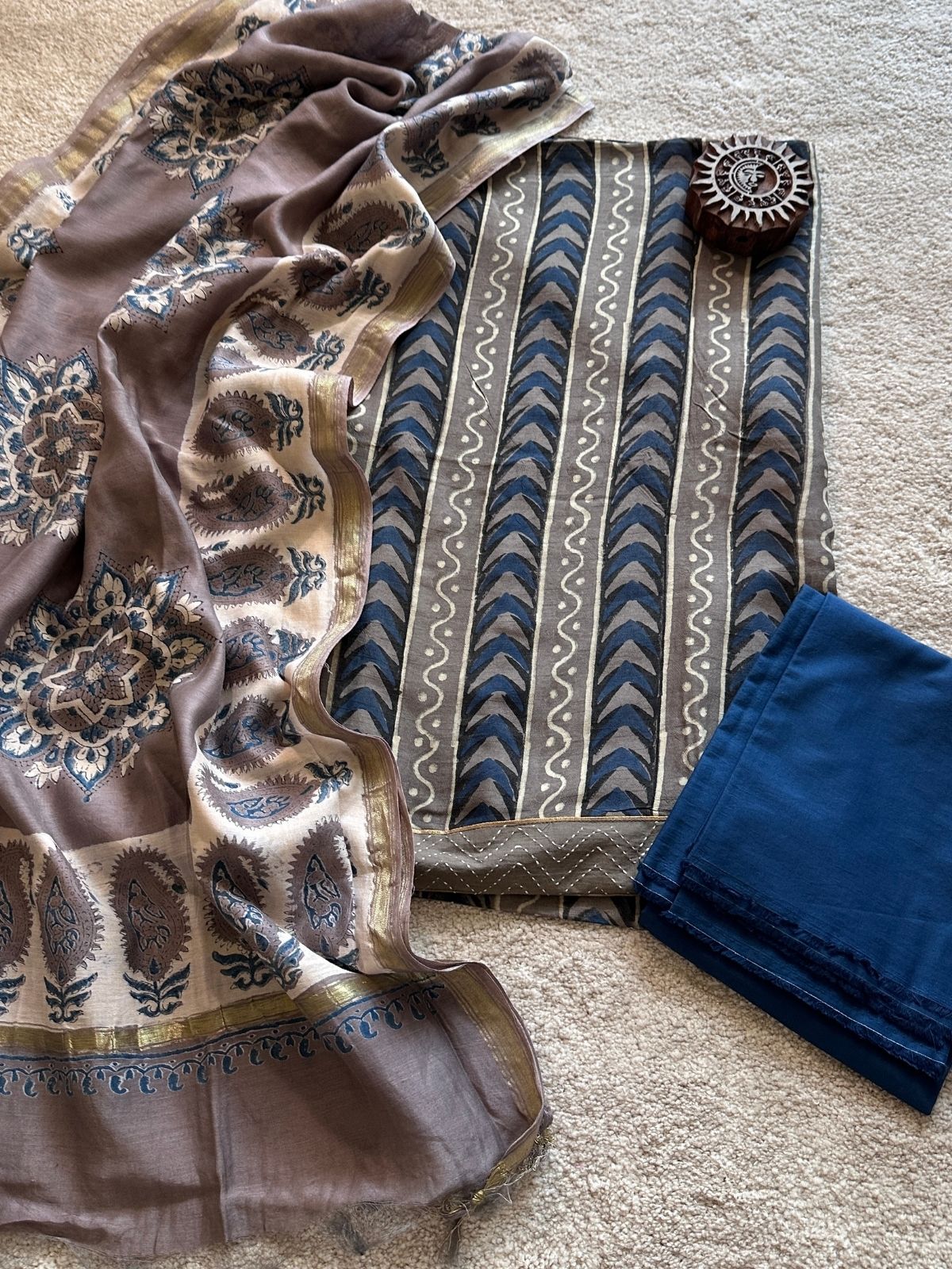 Meher Set - Maheshwari Silk Unstitched