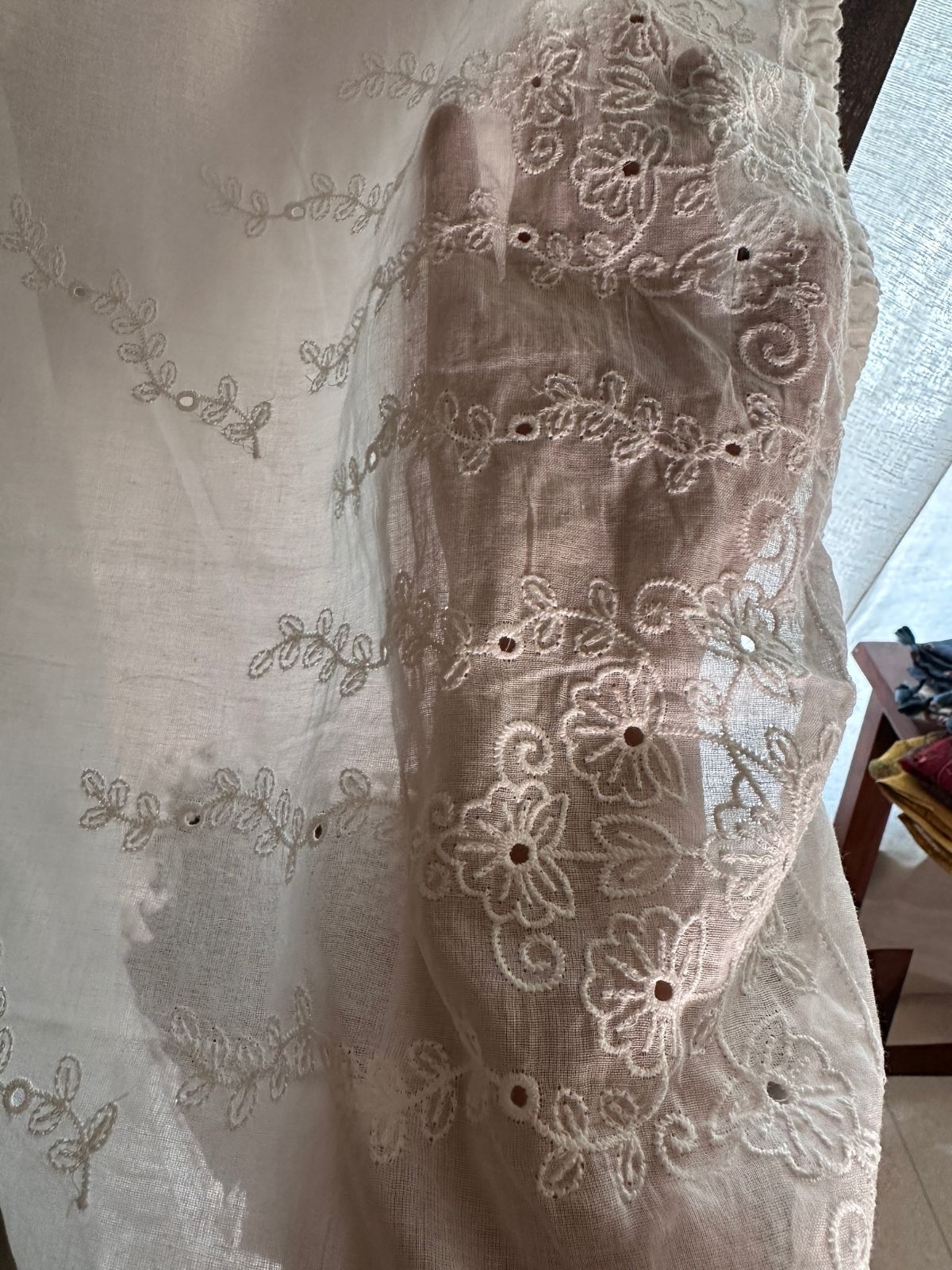 Pure Cotton Malmal Embroidered Dupatta