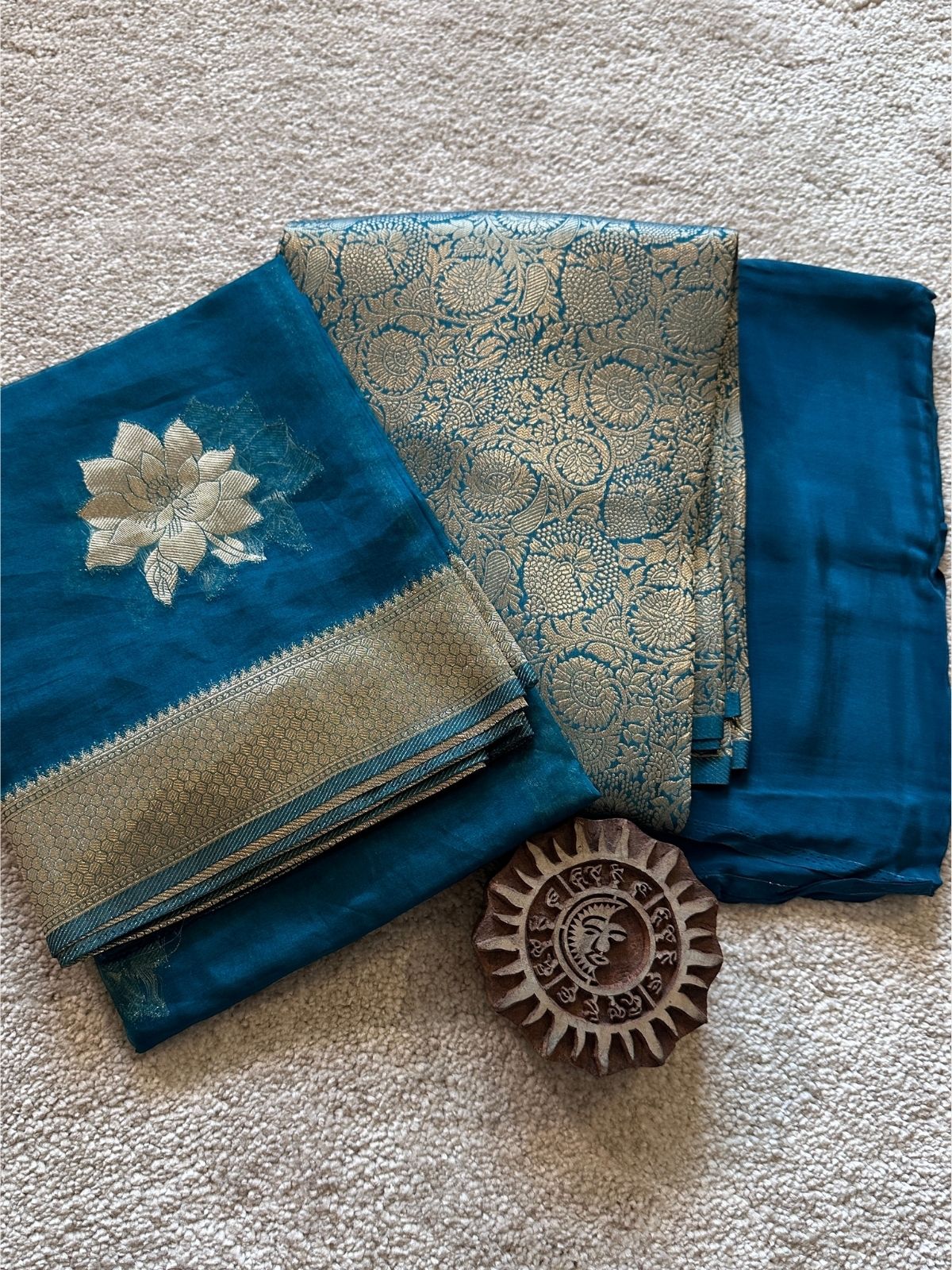 Morni- Premium Brocade Silk Unstitched Set