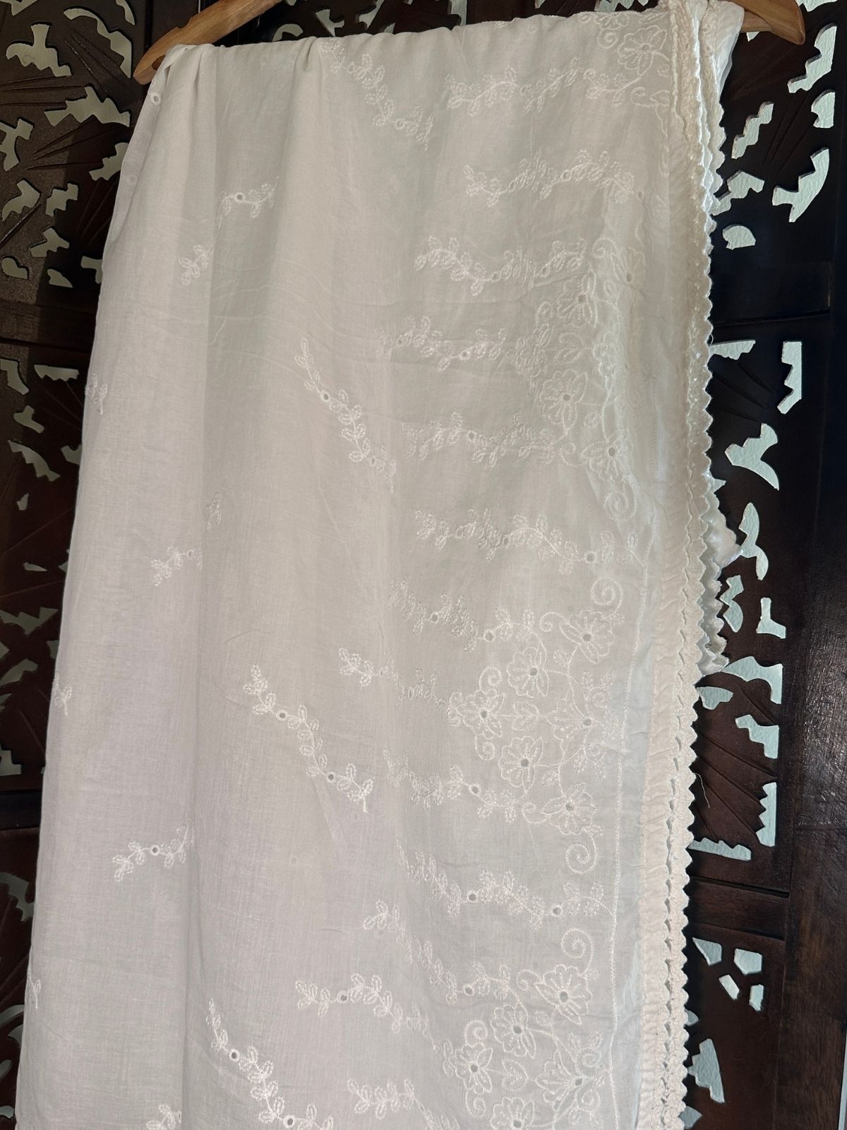 Pure Cotton Malmal Embroidered Dupatta