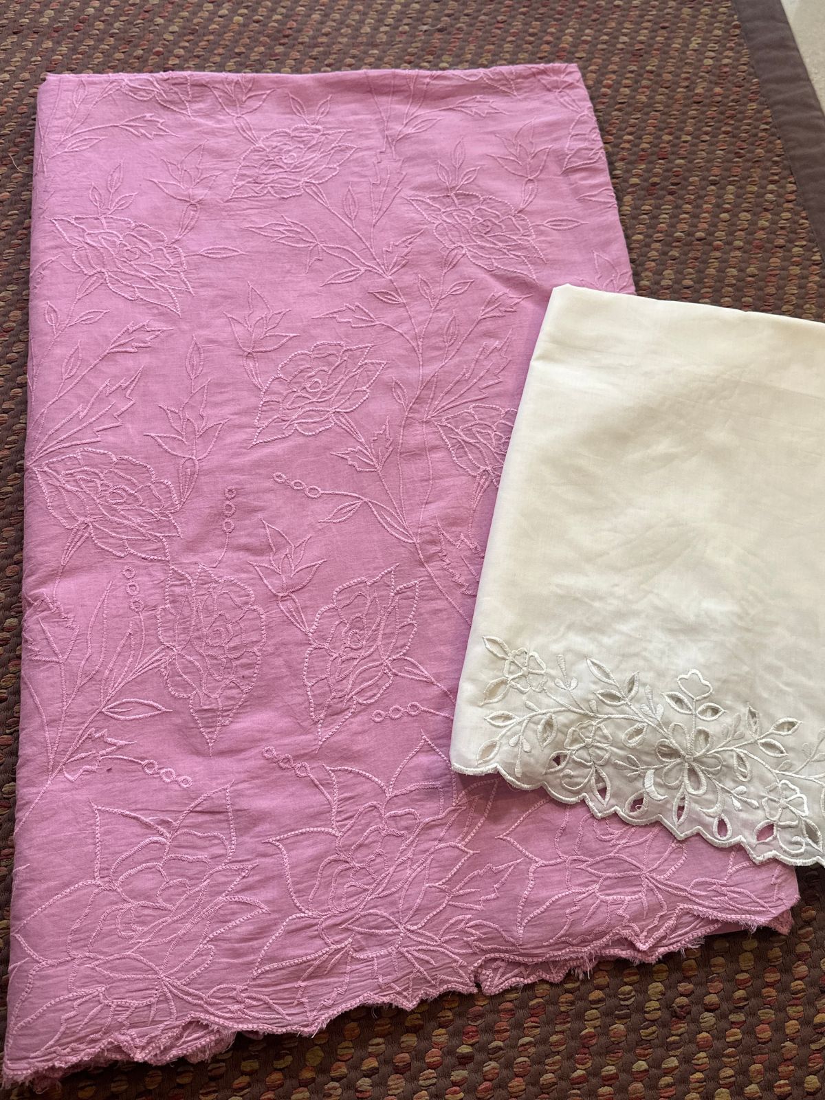 Premium Cotton Embroidered Unstitched Set