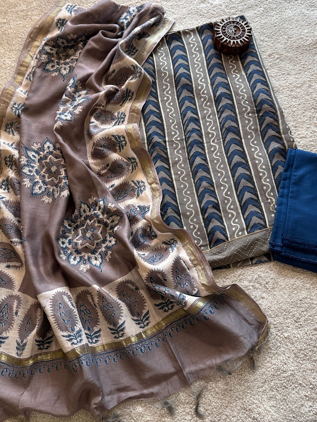 Meher Set - Maheshwari Silk Unstitched