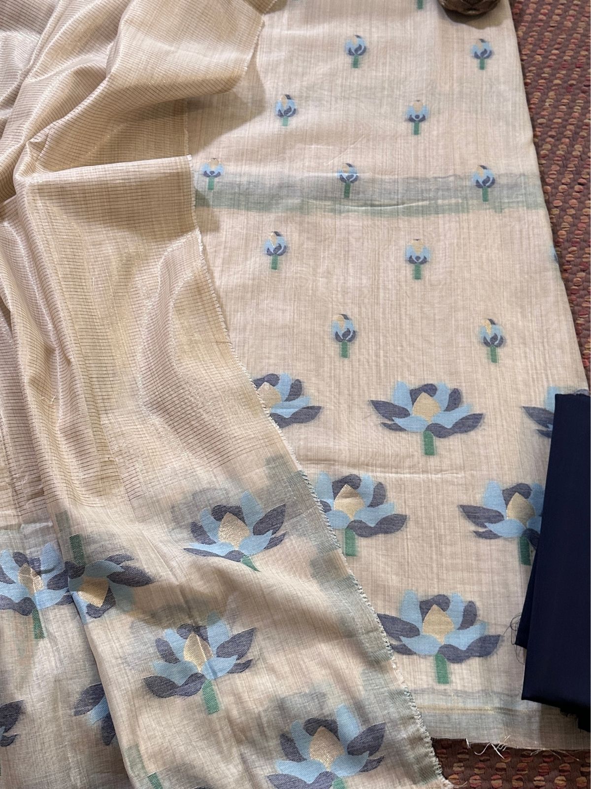 Jamdani Cotton Unstitched Set