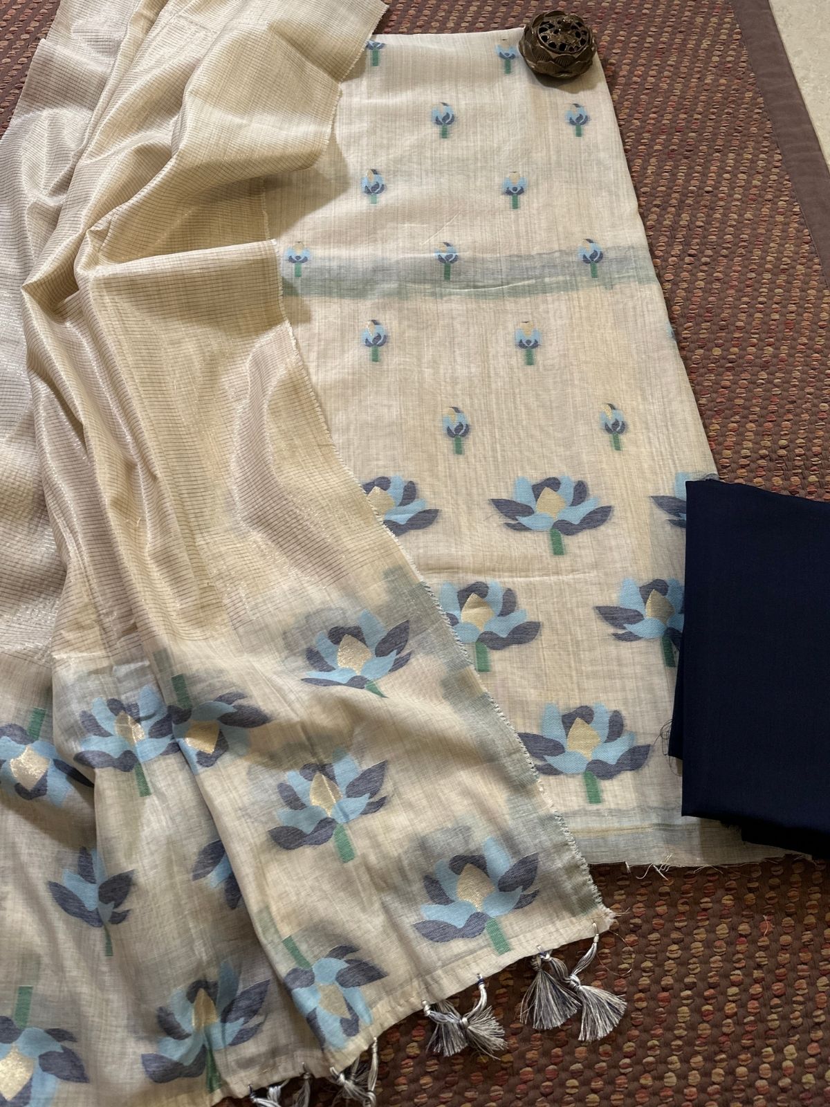 Jamdani Cotton Unstitched Set