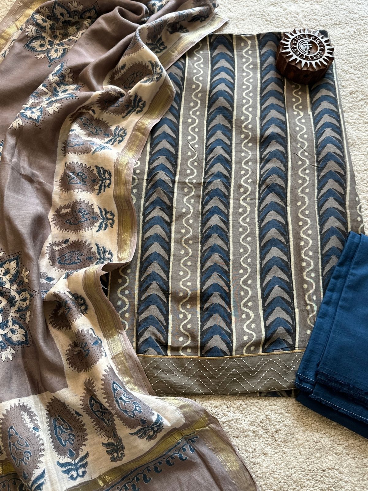 Meher Set - Maheshwari Silk Unstitched
