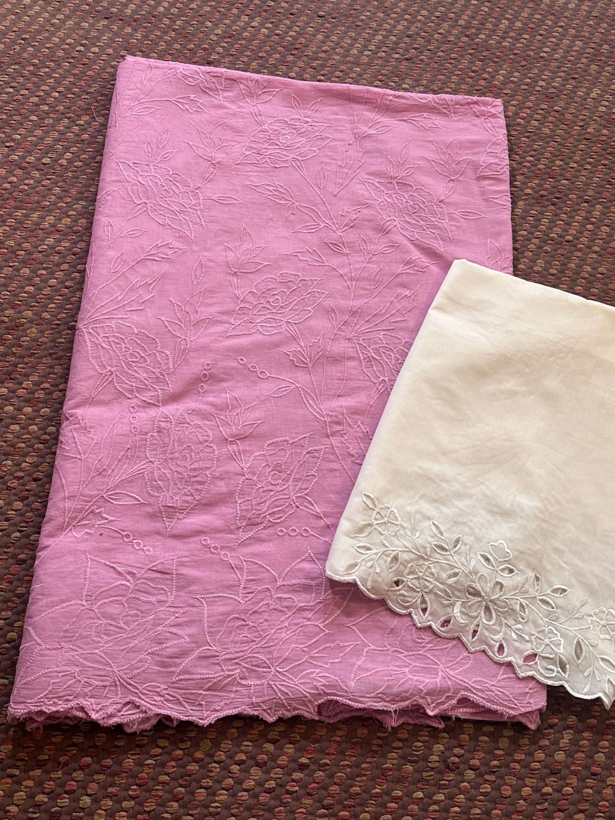 Premium Cotton Embroidered Unstitched Set