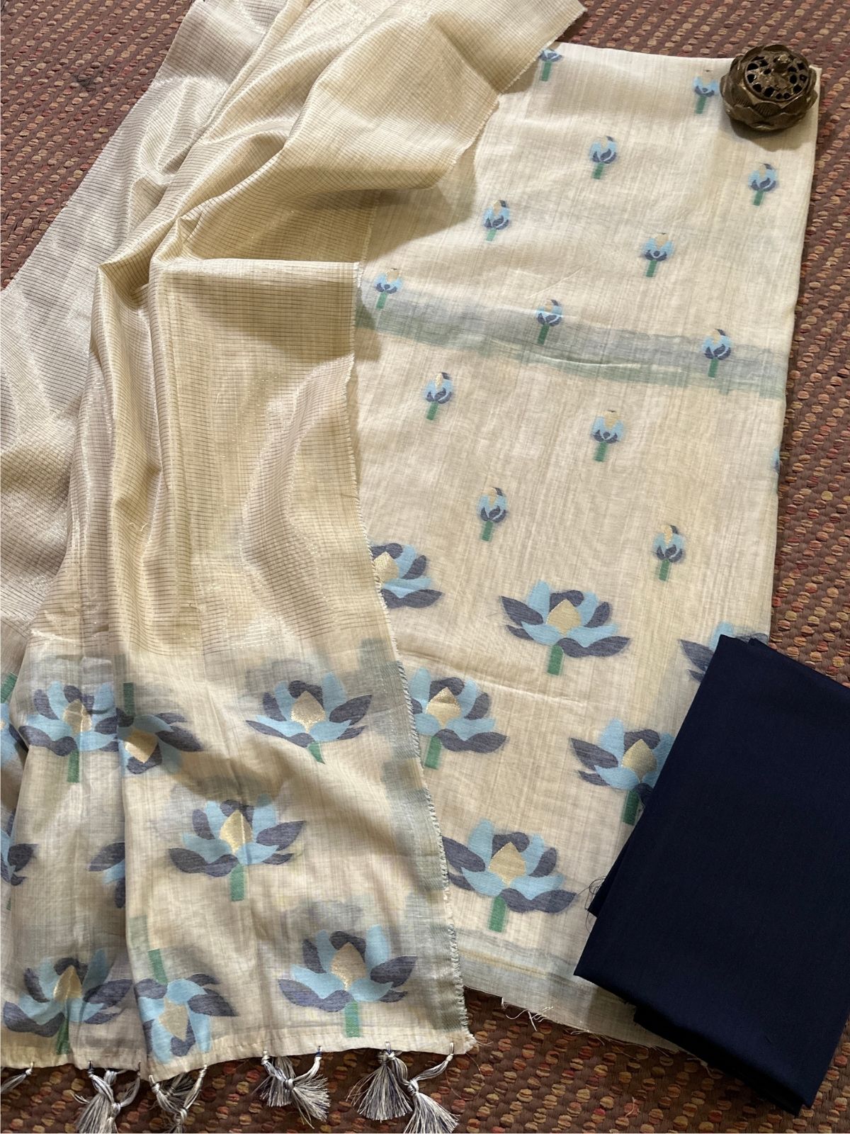 Jamdani Cotton Unstitched Set