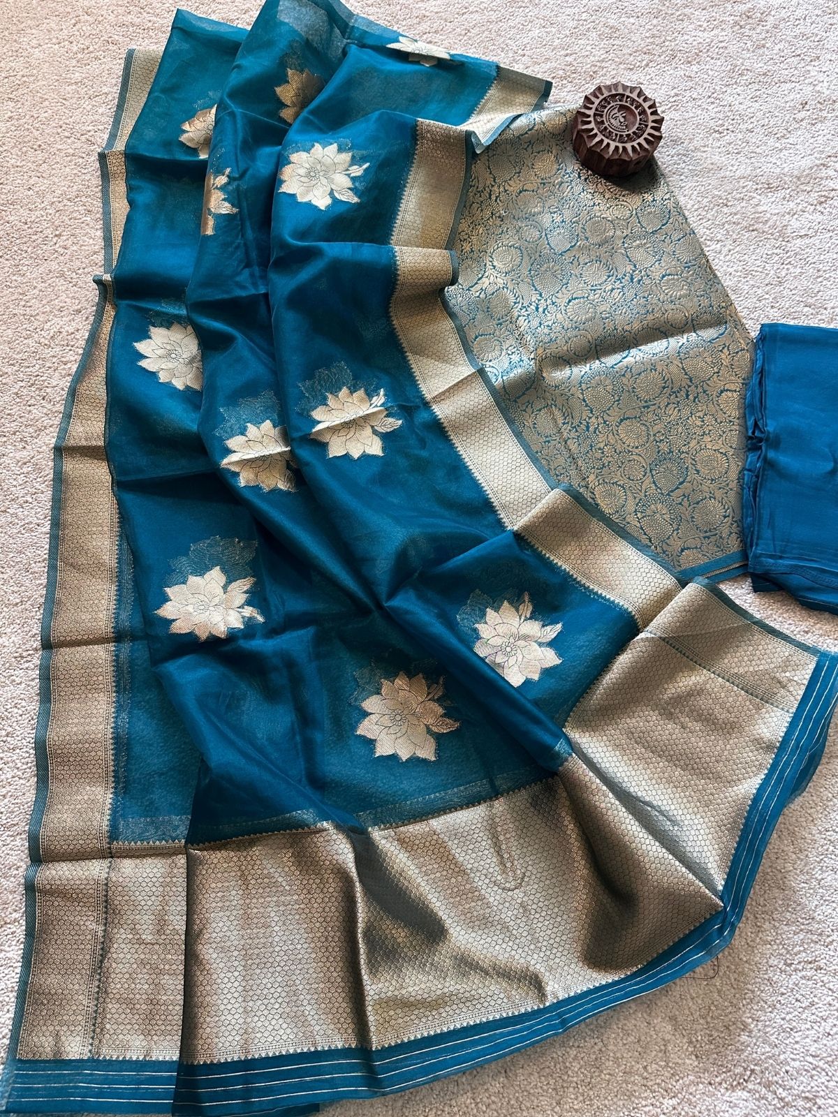 Morni- Premium Brocade Silk Unstitched Set