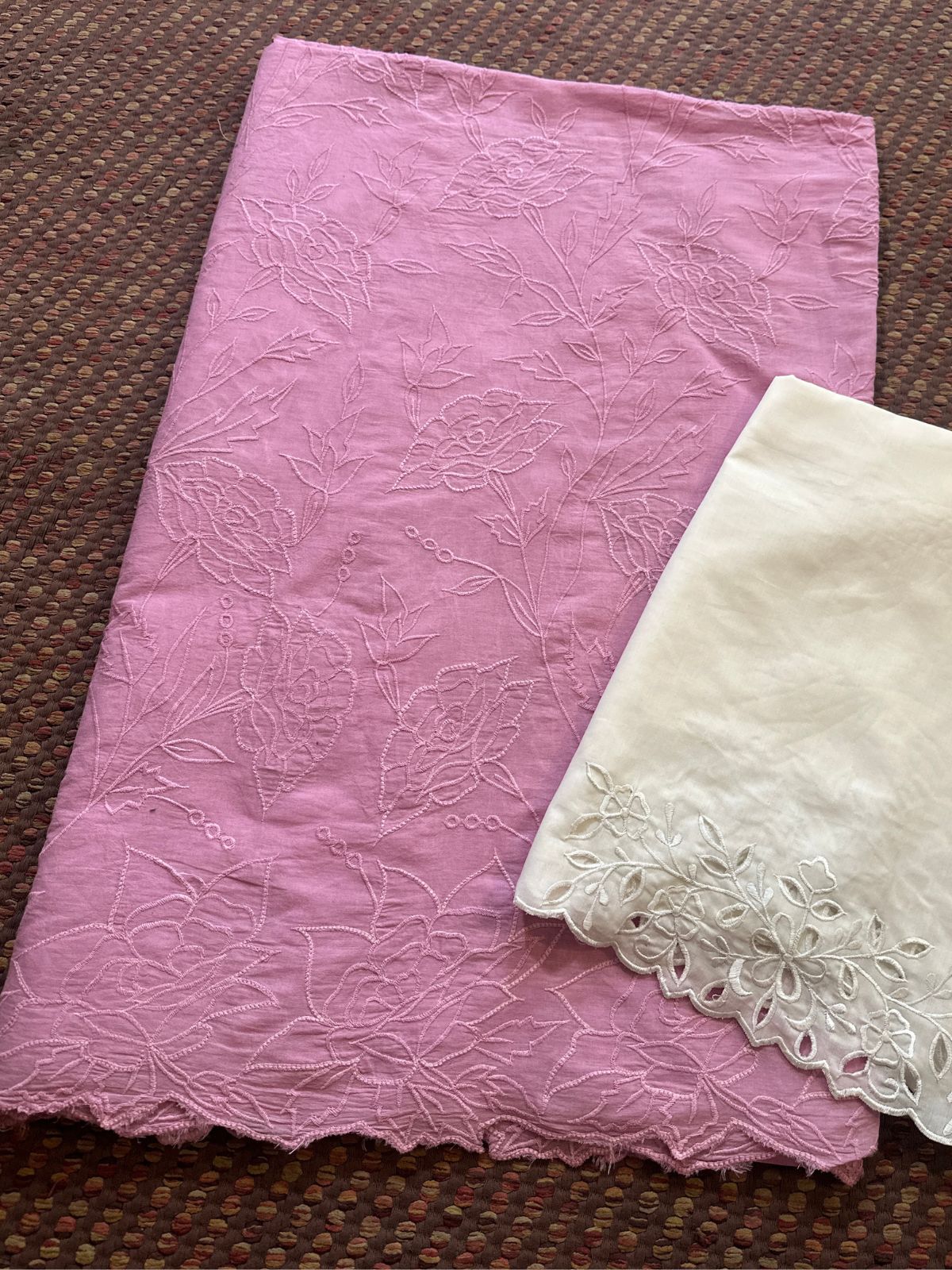 Premium Cotton Embroidered Unstitched Set