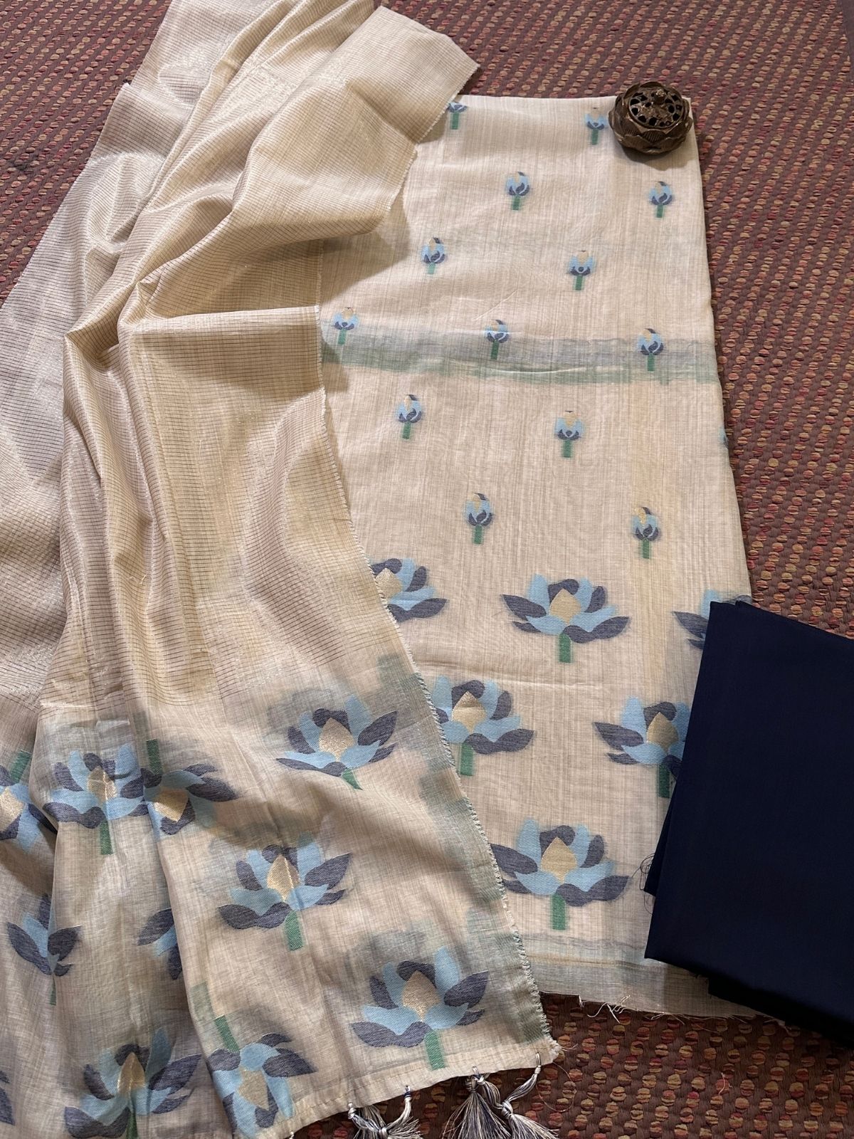 Jamdani Cotton Unstitched Set