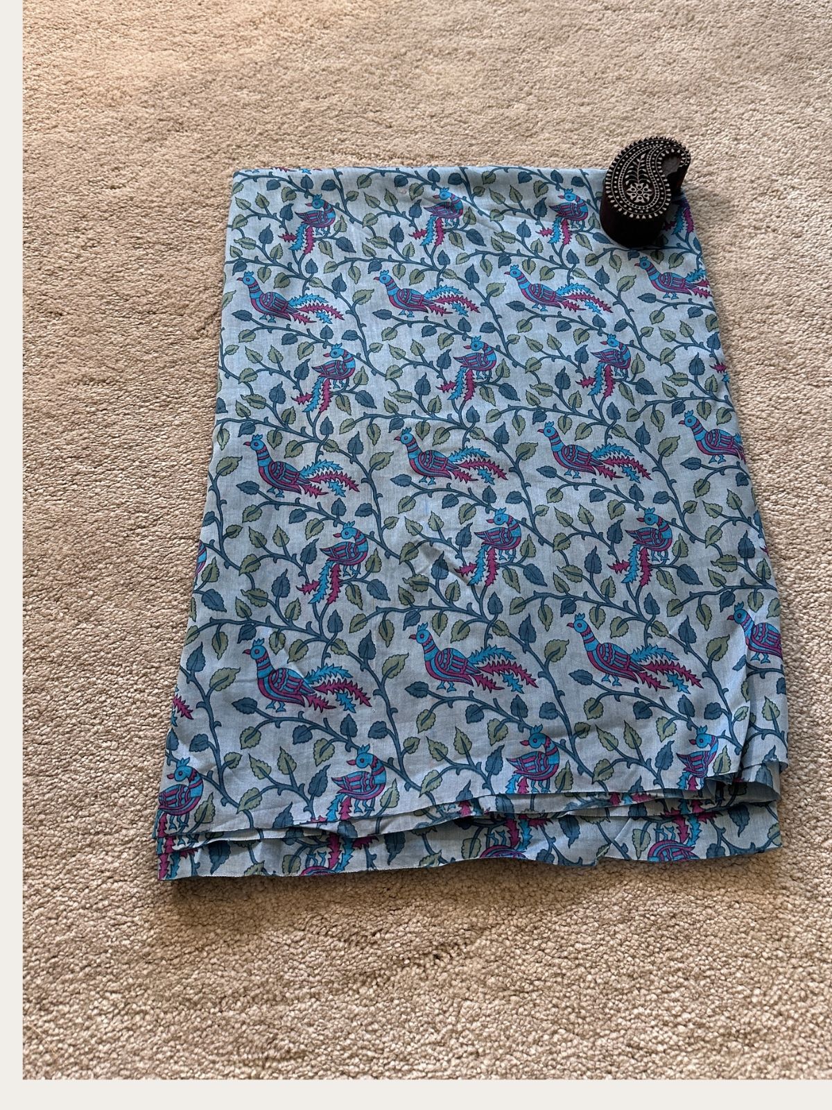 Bird View- Chanderi Silk Fabric
