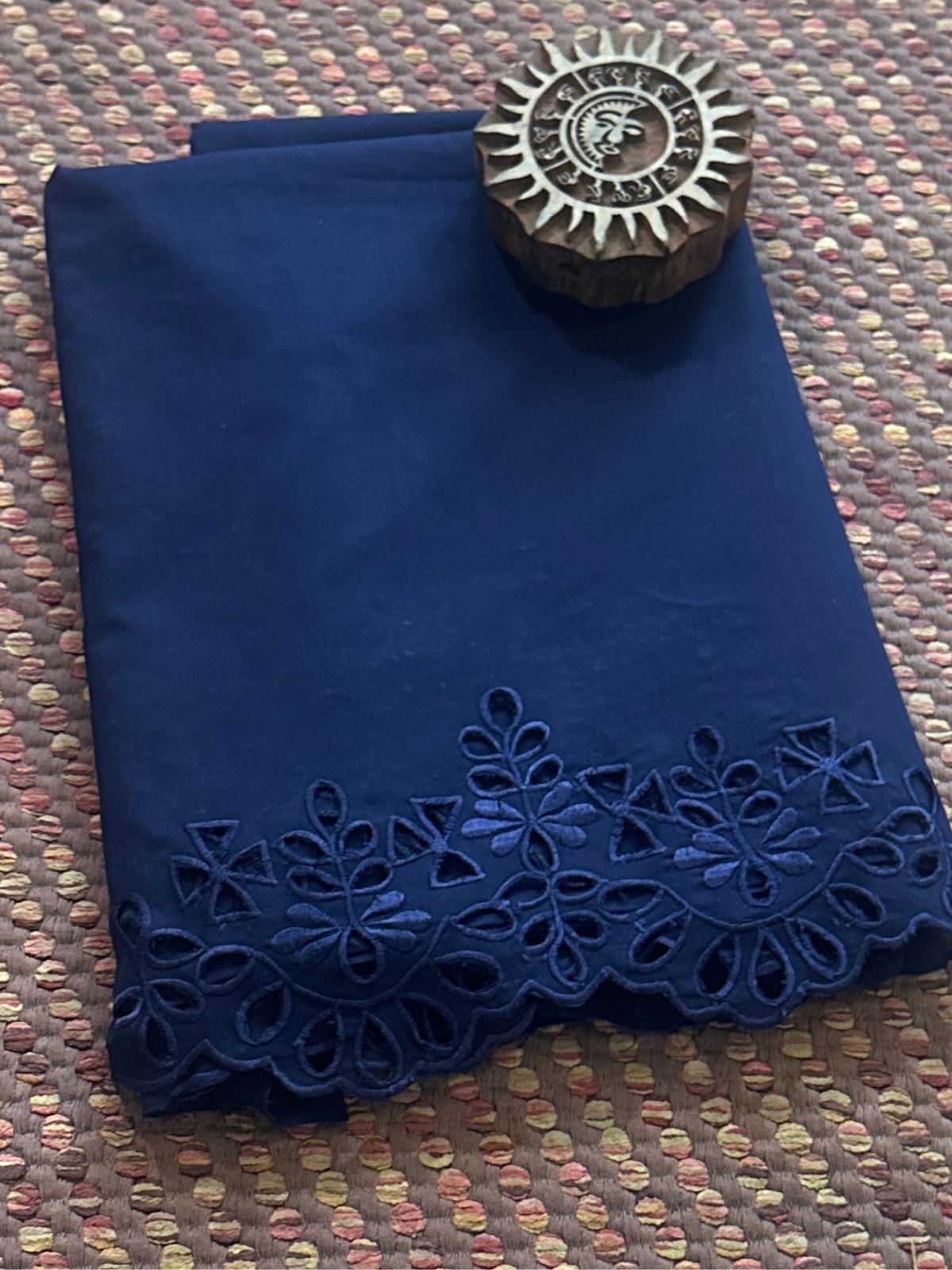 Bottom Wear Fabric with Cutwork Embroidery