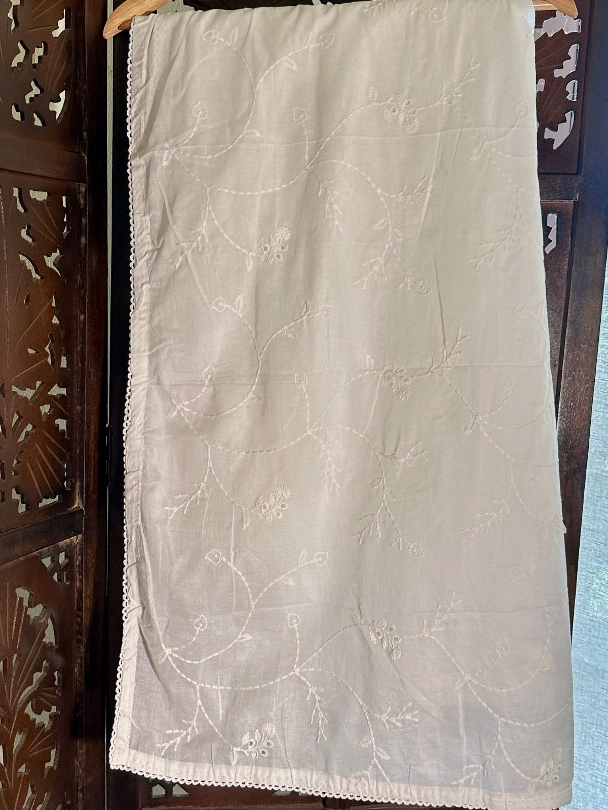 Pure Cotton Malmal Embroidered Dupatta