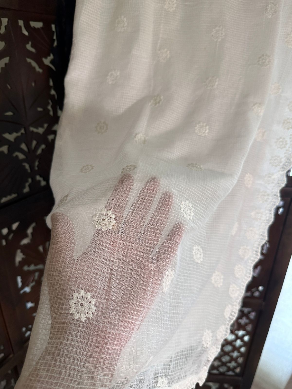 Kota Doria Embroidered Dupatta