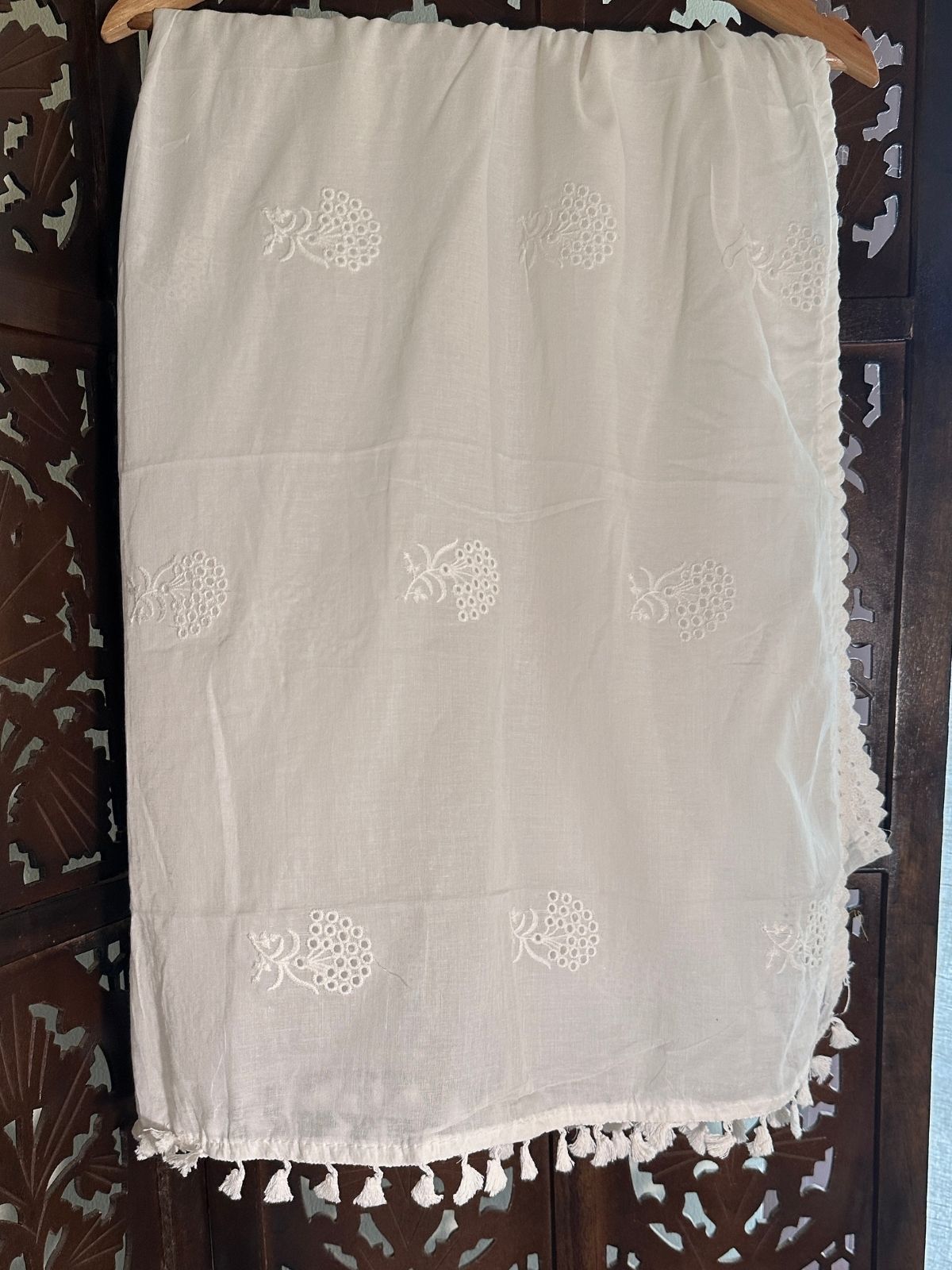 Pure Cotton Malmal Embroidered Dupatta