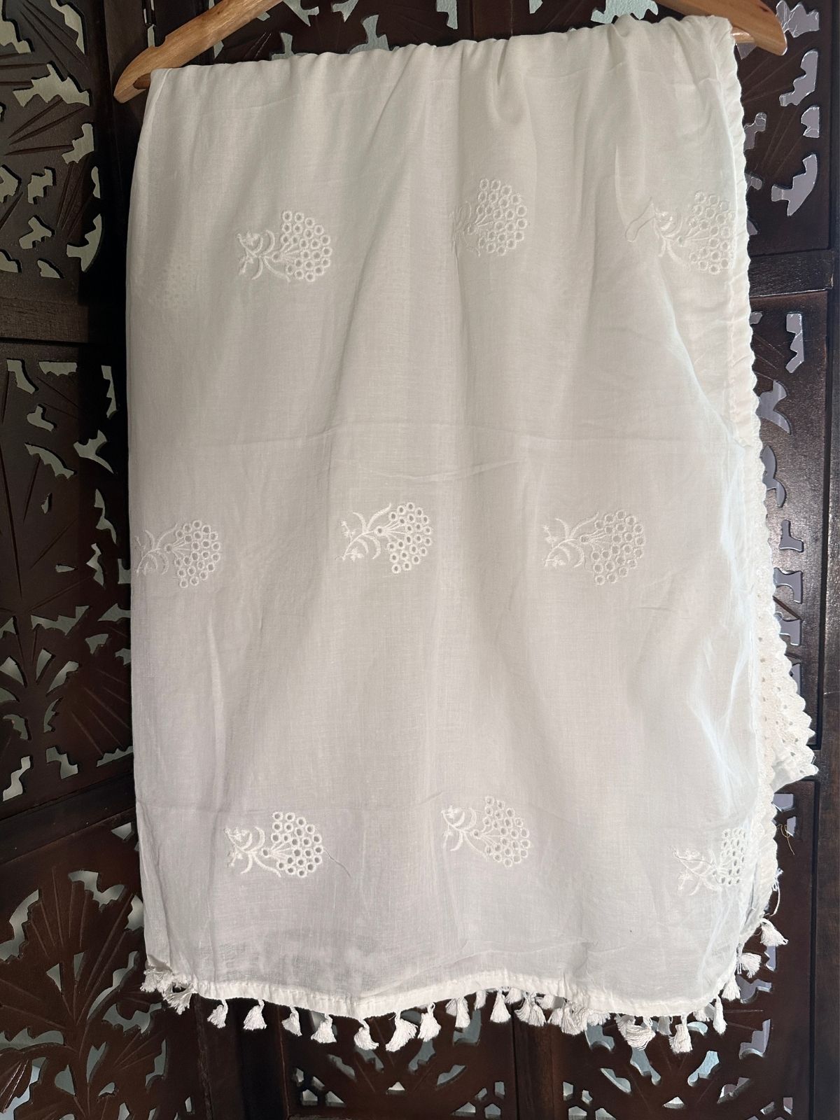 Pure Cotton Malmal Embroidered Dupatta