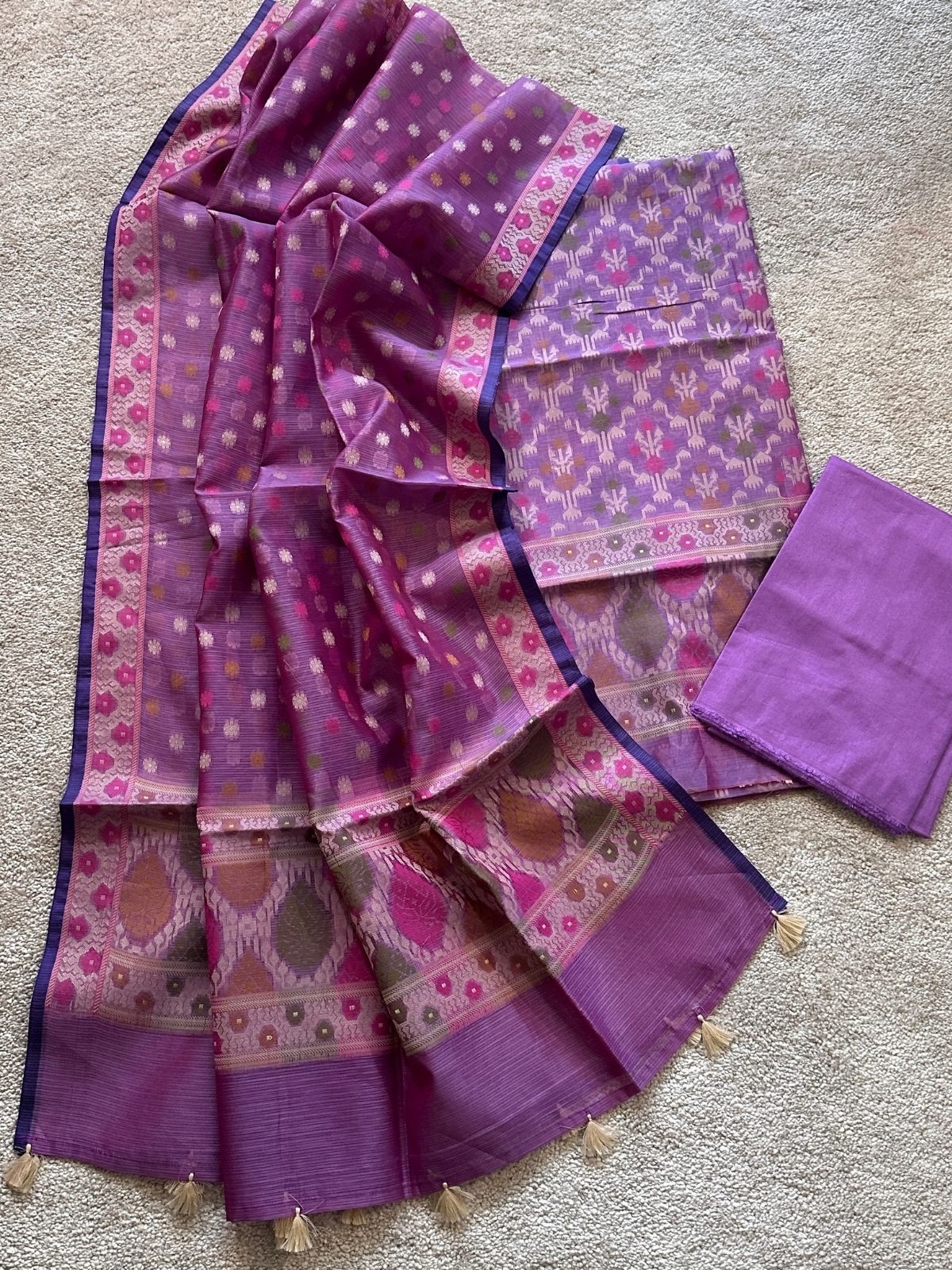 Jamuni- Jamdani Cotton Unstitched Set