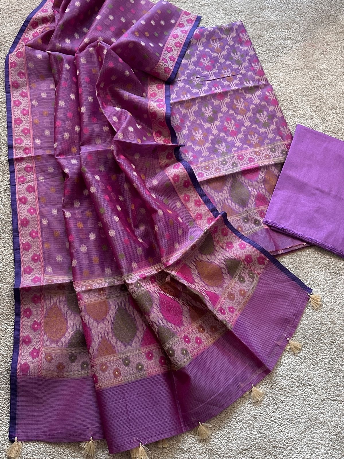 Jamuni- Jamdani Cotton Unstitched Set