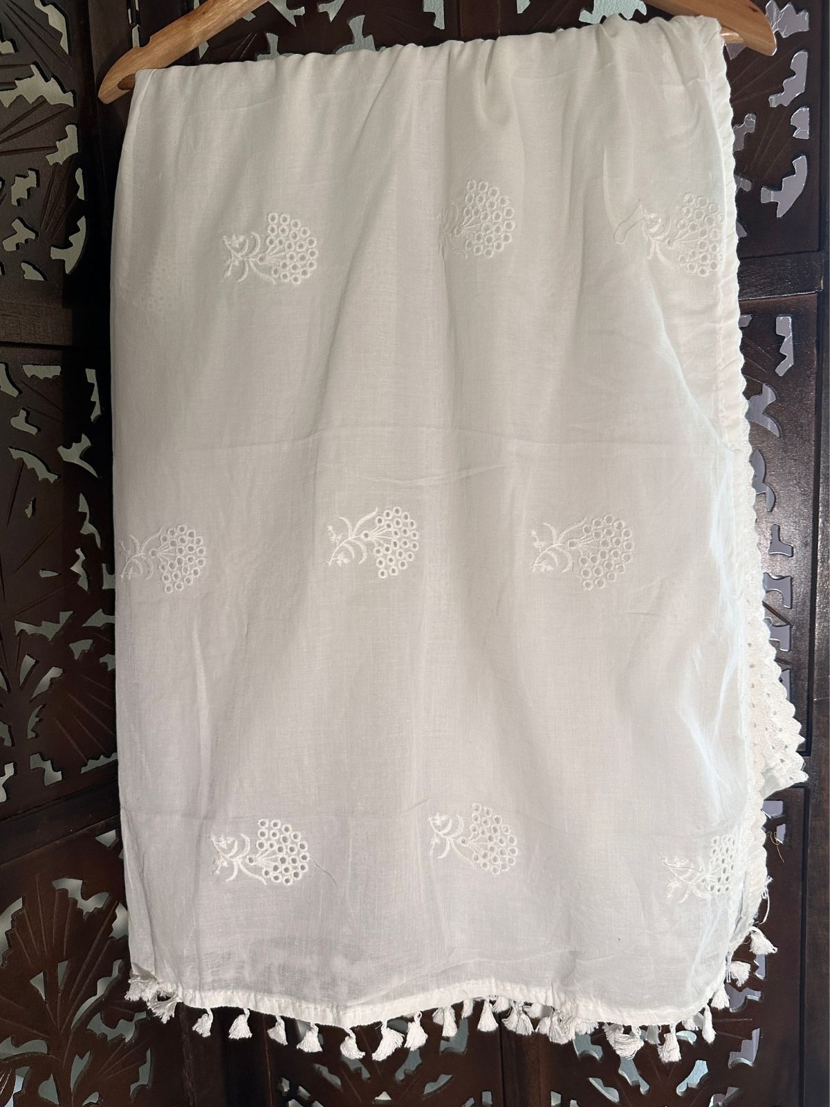 Pure Cotton Malmal Embroidered Dupatta