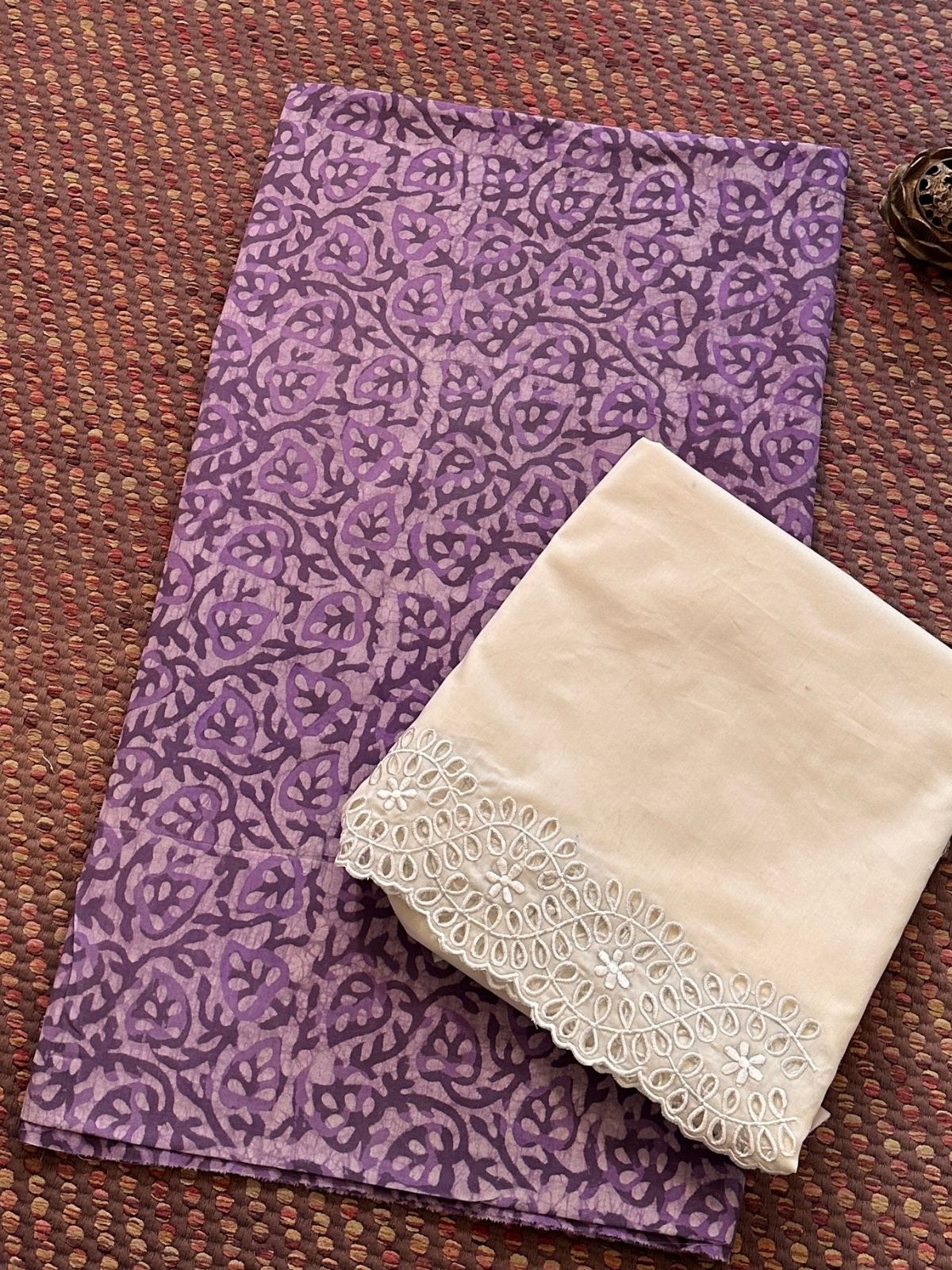 Premium Cotton Embroidered Unstitched Set