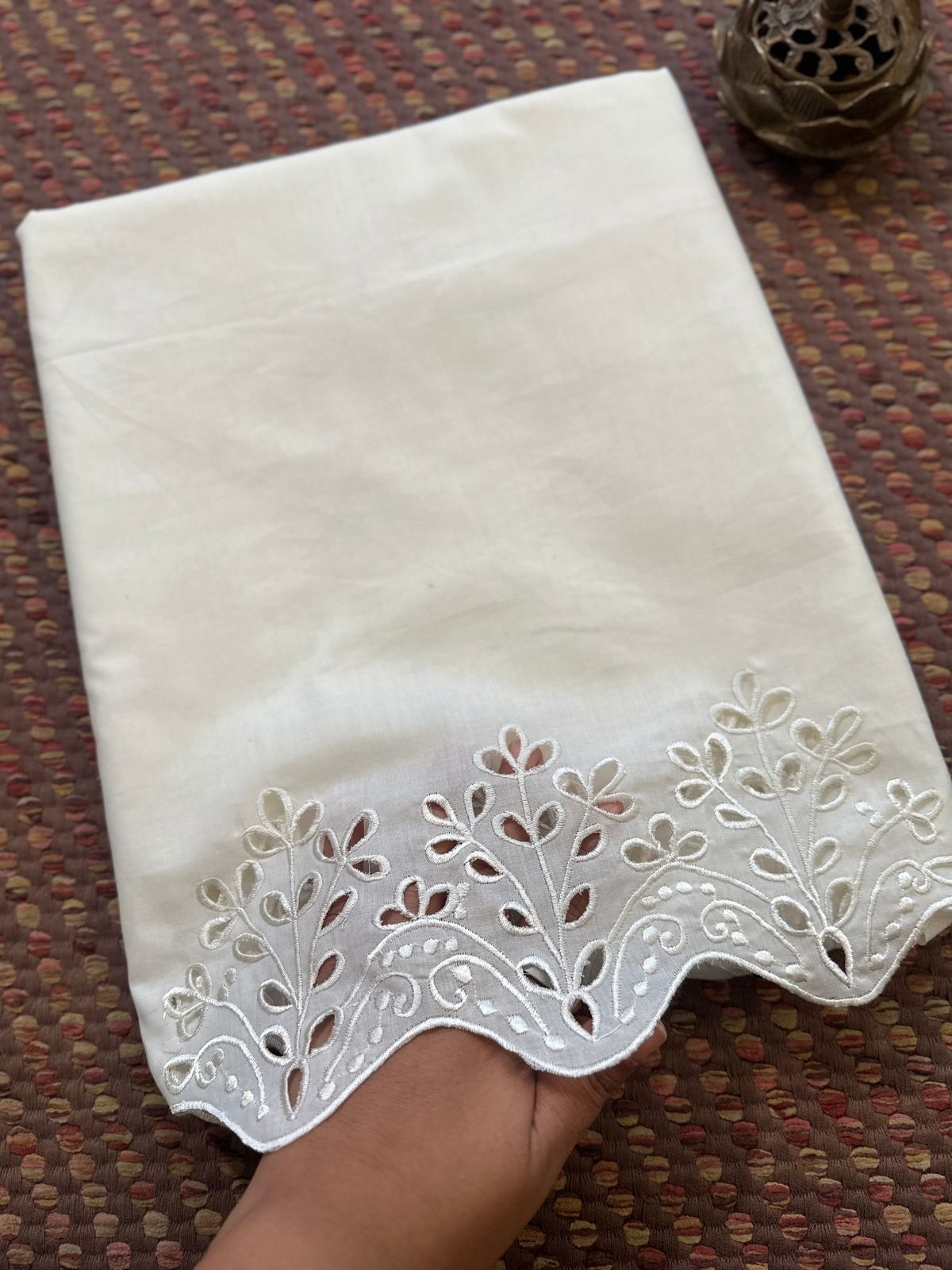 Bottom Wear Cutwork fabric- Off White
