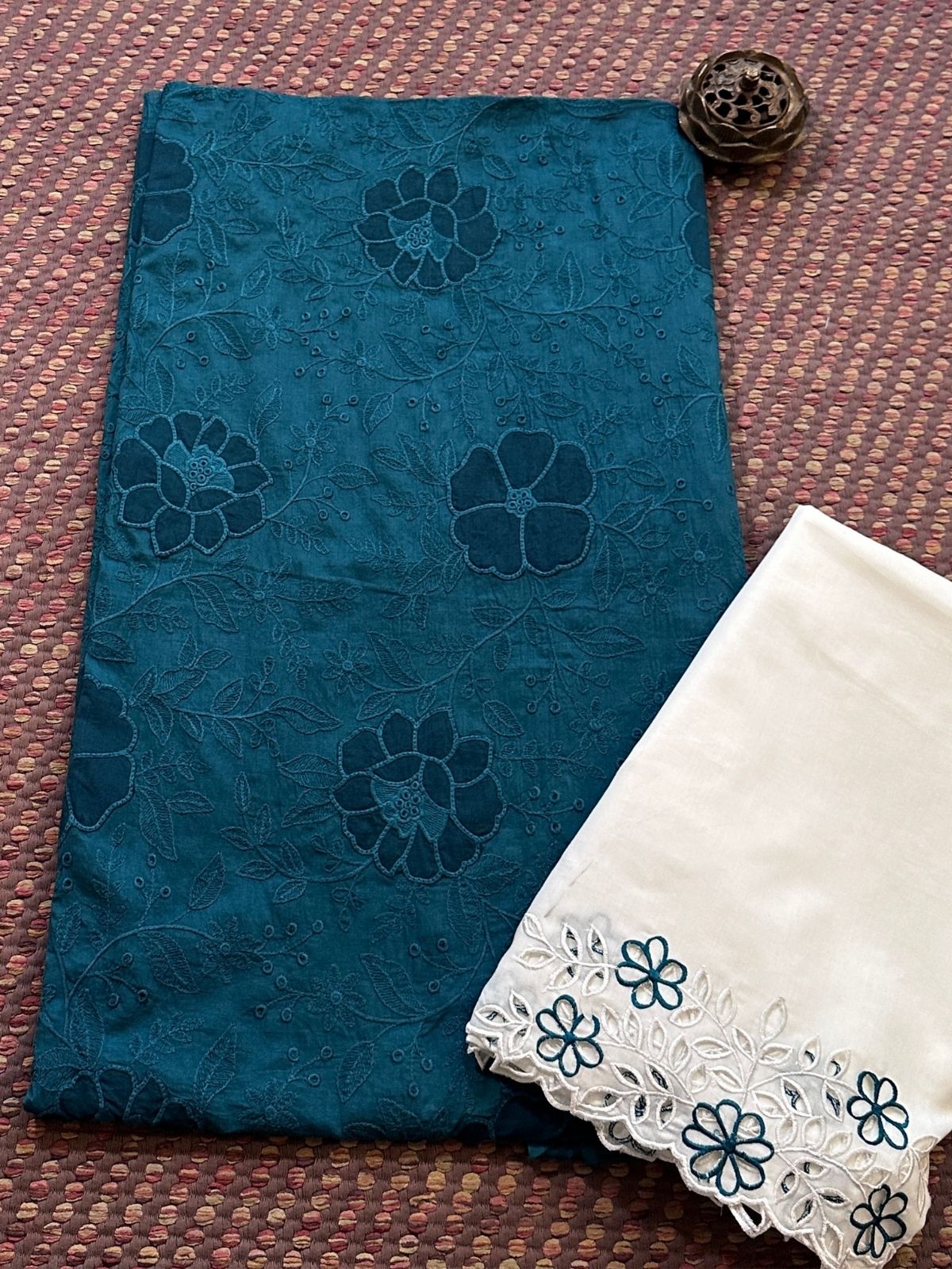 Premium Cotton Embroidered Unstitched Set
