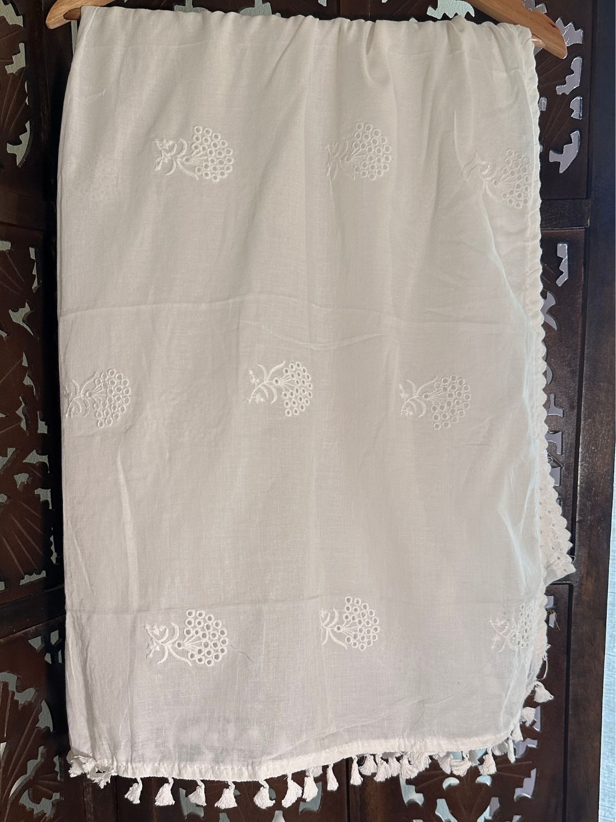 Pure Cotton Malmal Embroidered Dupatta