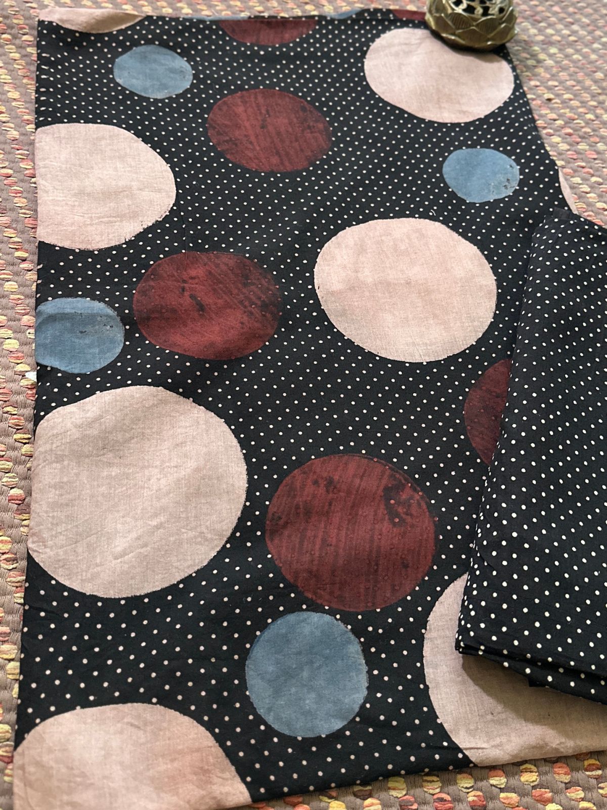 Ajrak Coord Set- Handblocked in Natural Dyes on Pure Cotton Malmal