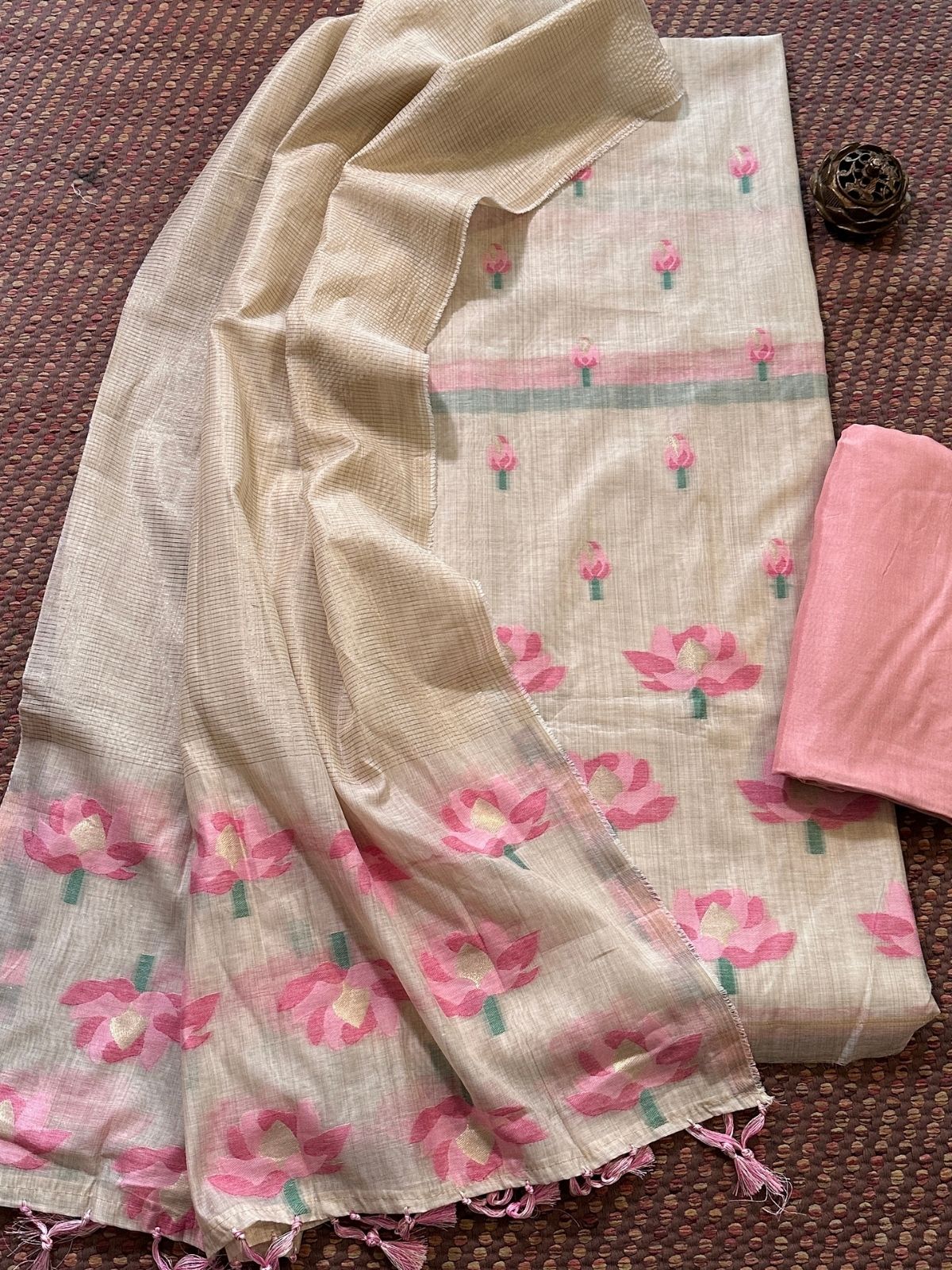 Jamdani Cotton Unstitched Set