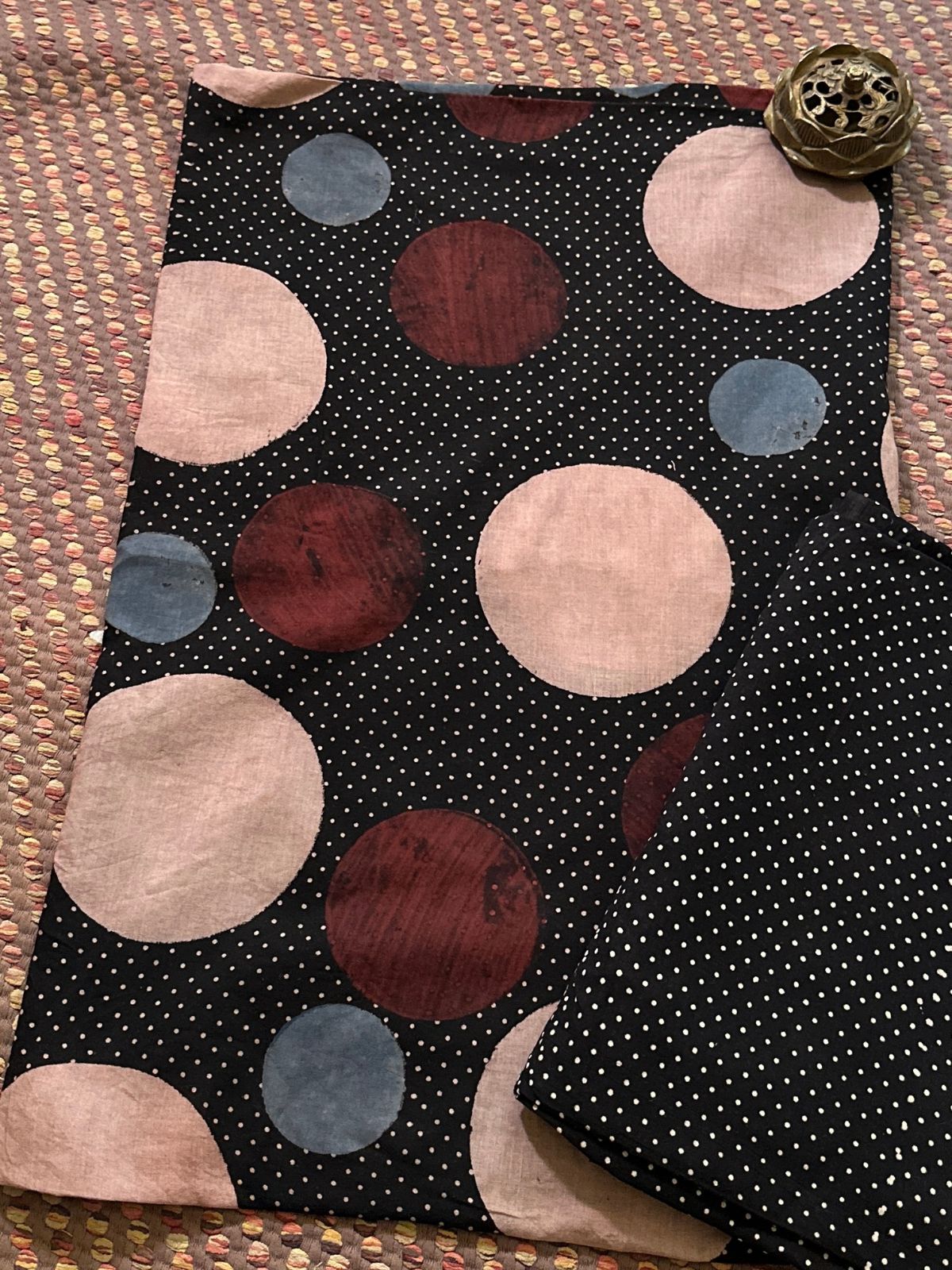 Ajrak Coord Set- Handblocked in Natural Dyes on Pure Cotton Malmal