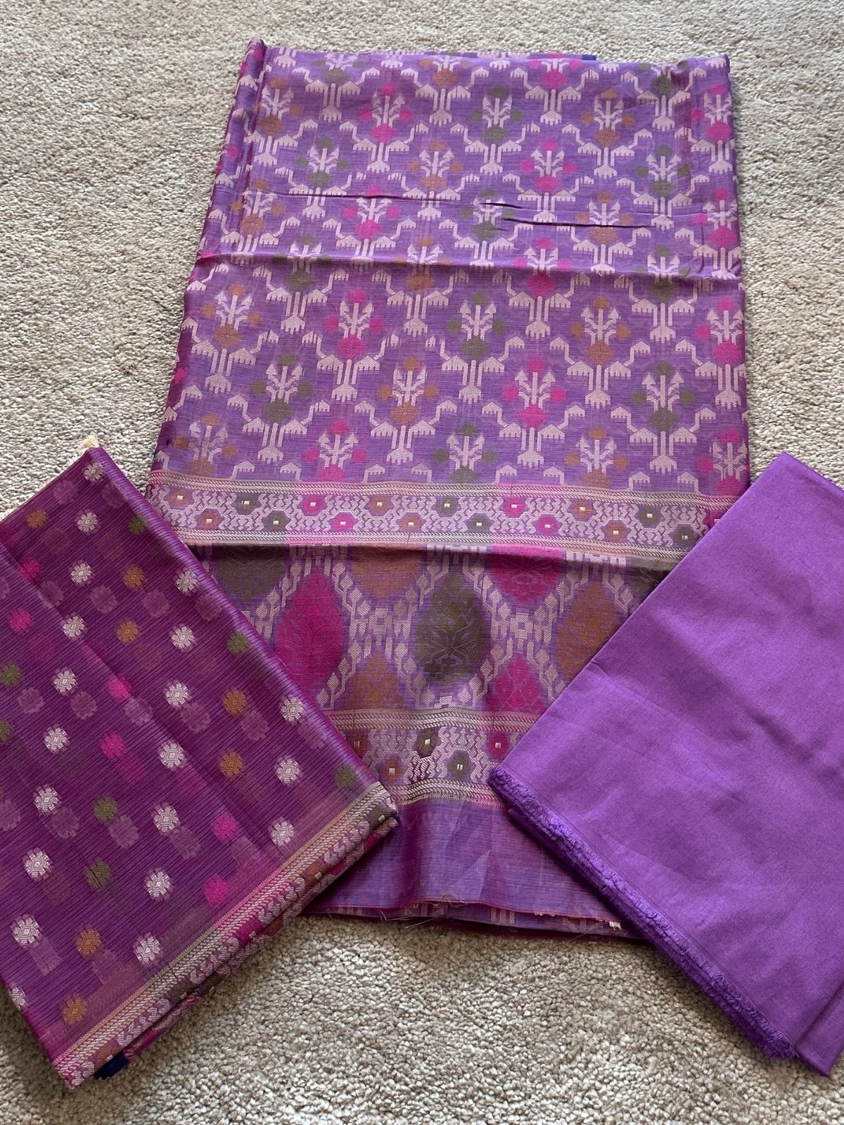 Jamuni- Jamdani Cotton Unstitched Set