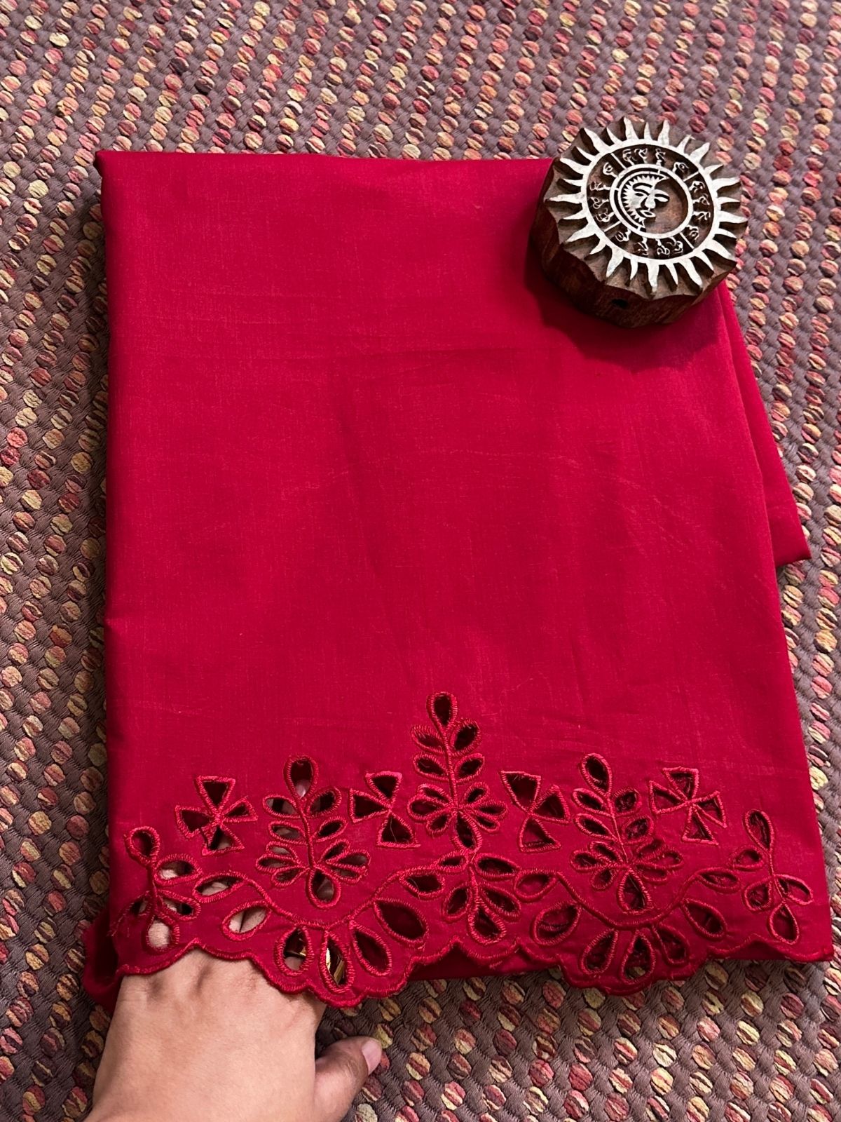 Bottom Wear Fabric with exclusive Cutwork Embroidery
