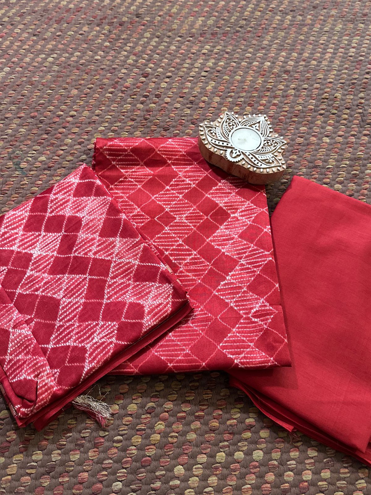 Shibori Maheshwari Silk Set