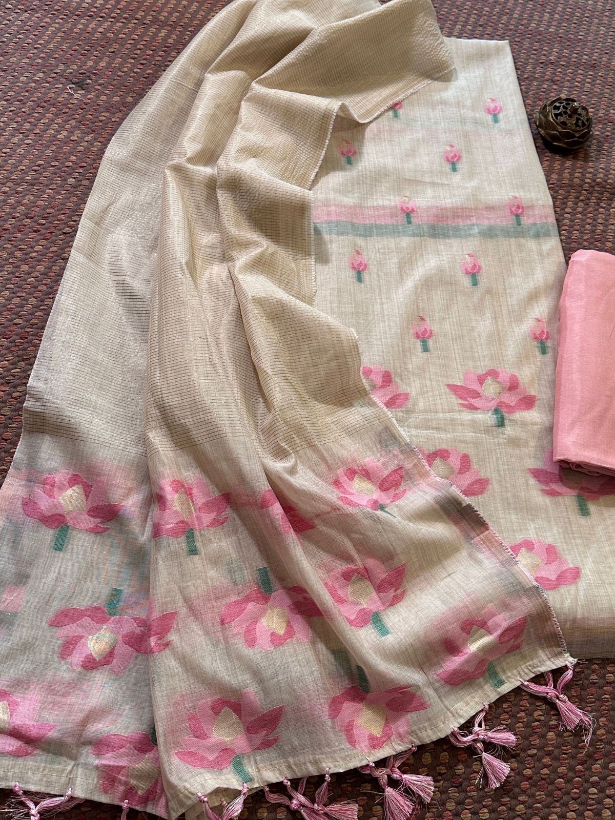 Jamdani Cotton Unstitched Set