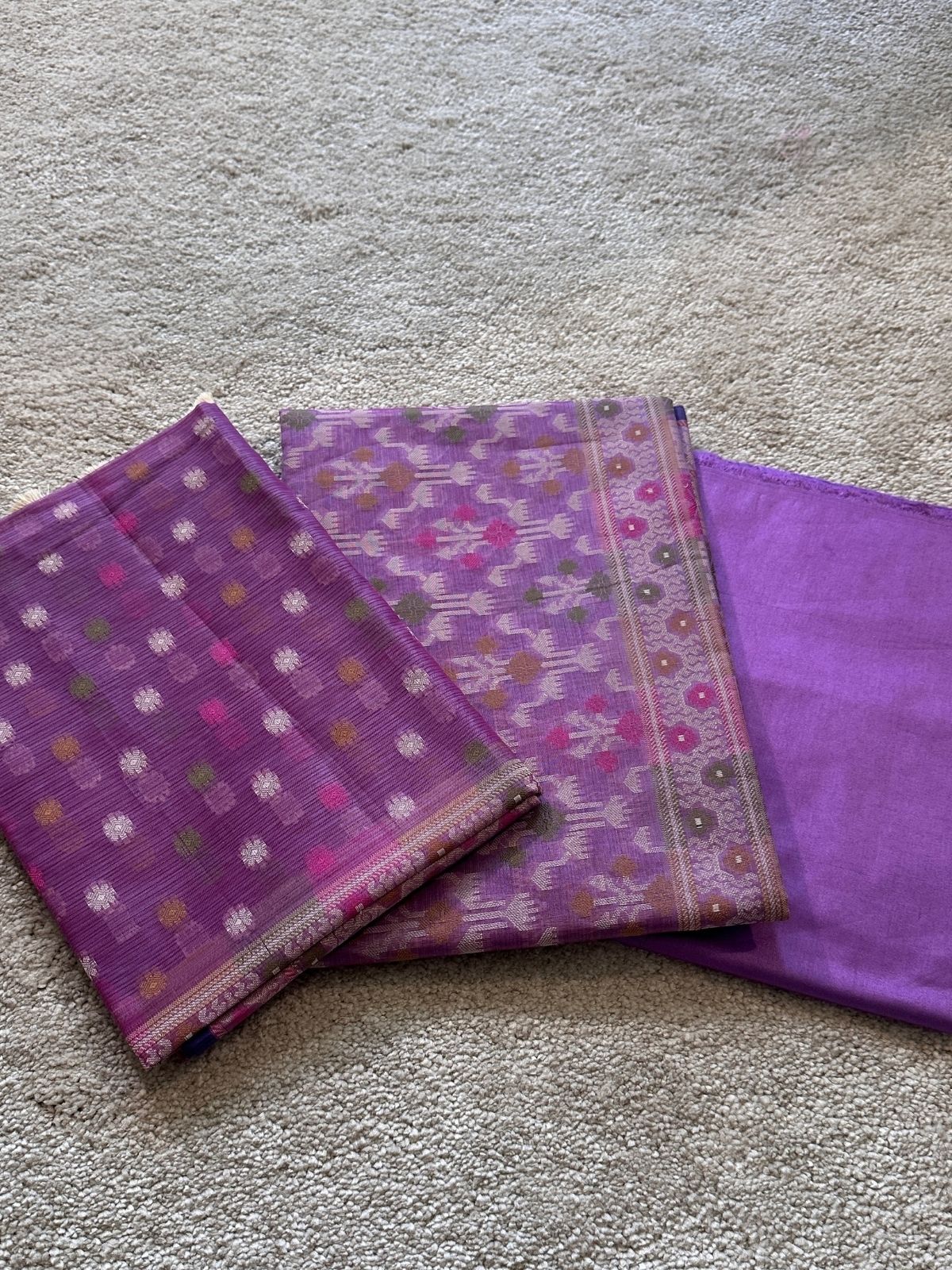 Jamuni- Jamdani Cotton Unstitched Set