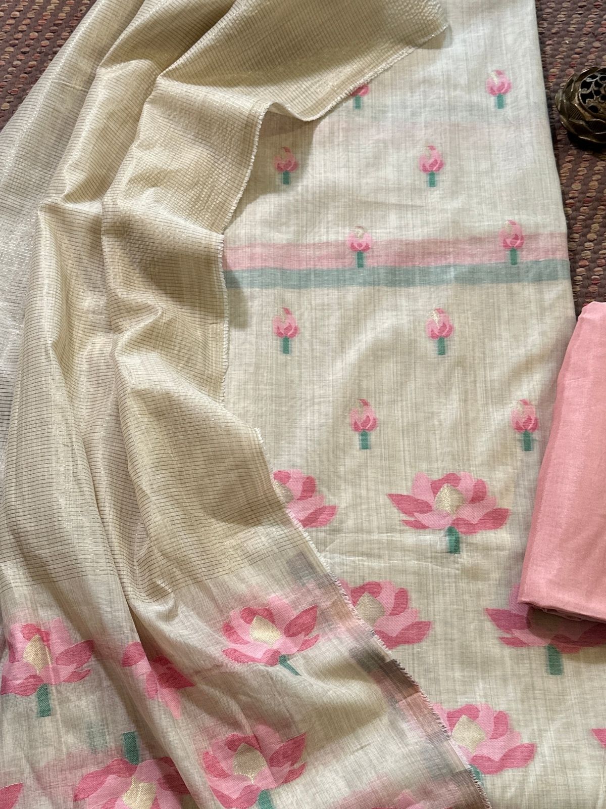 Jamdani Cotton Unstitched Set