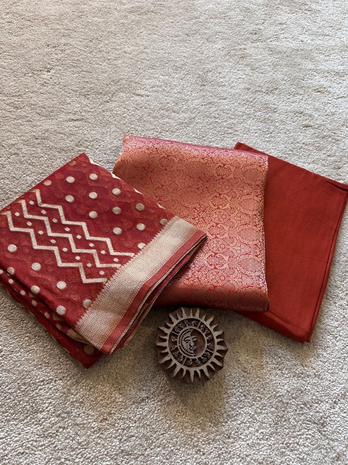 Revaa- Premium Brocade Silk Unstitched Set