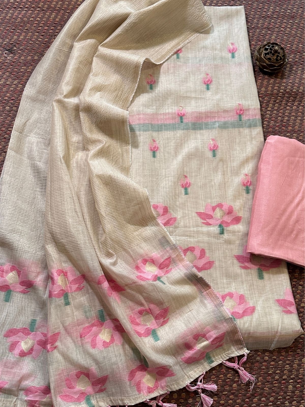 Jamdani Cotton Unstitched Set