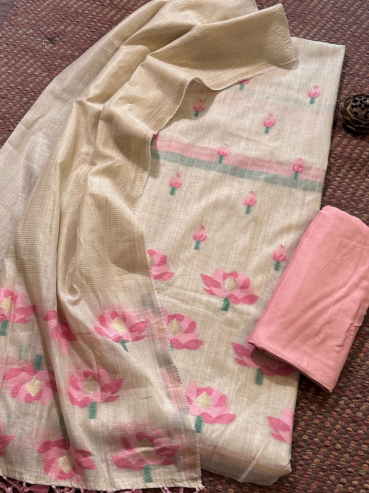 Jamdani Cotton Unstitched Set